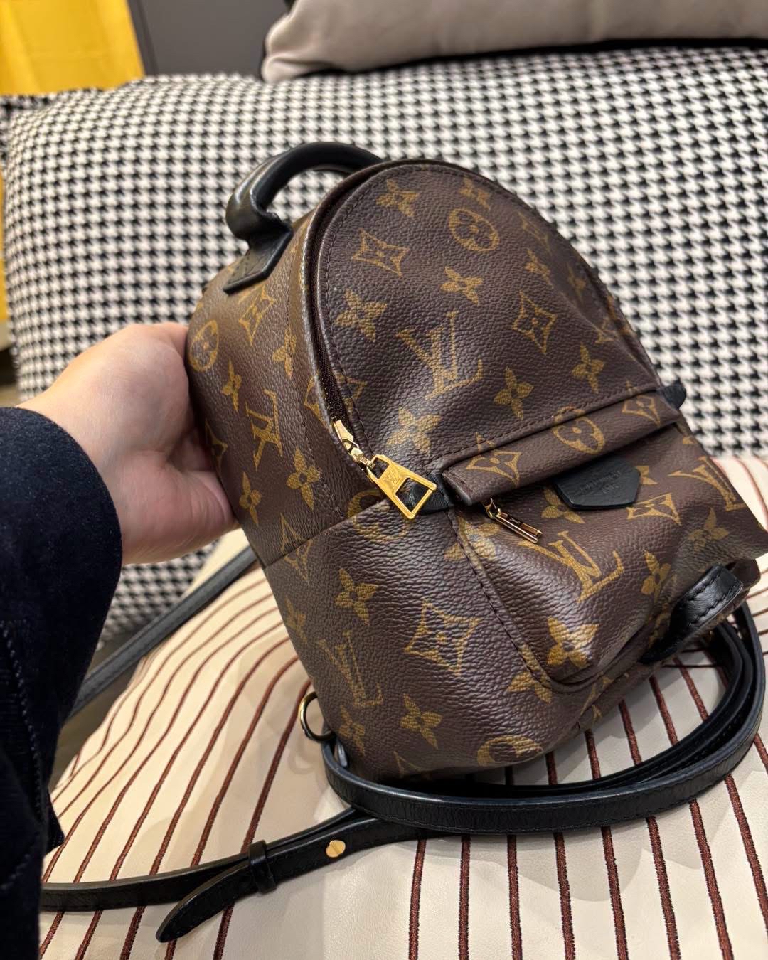 Lv mini Palm Springs backpack  100%Authentic, 95%New ✅Dust bag