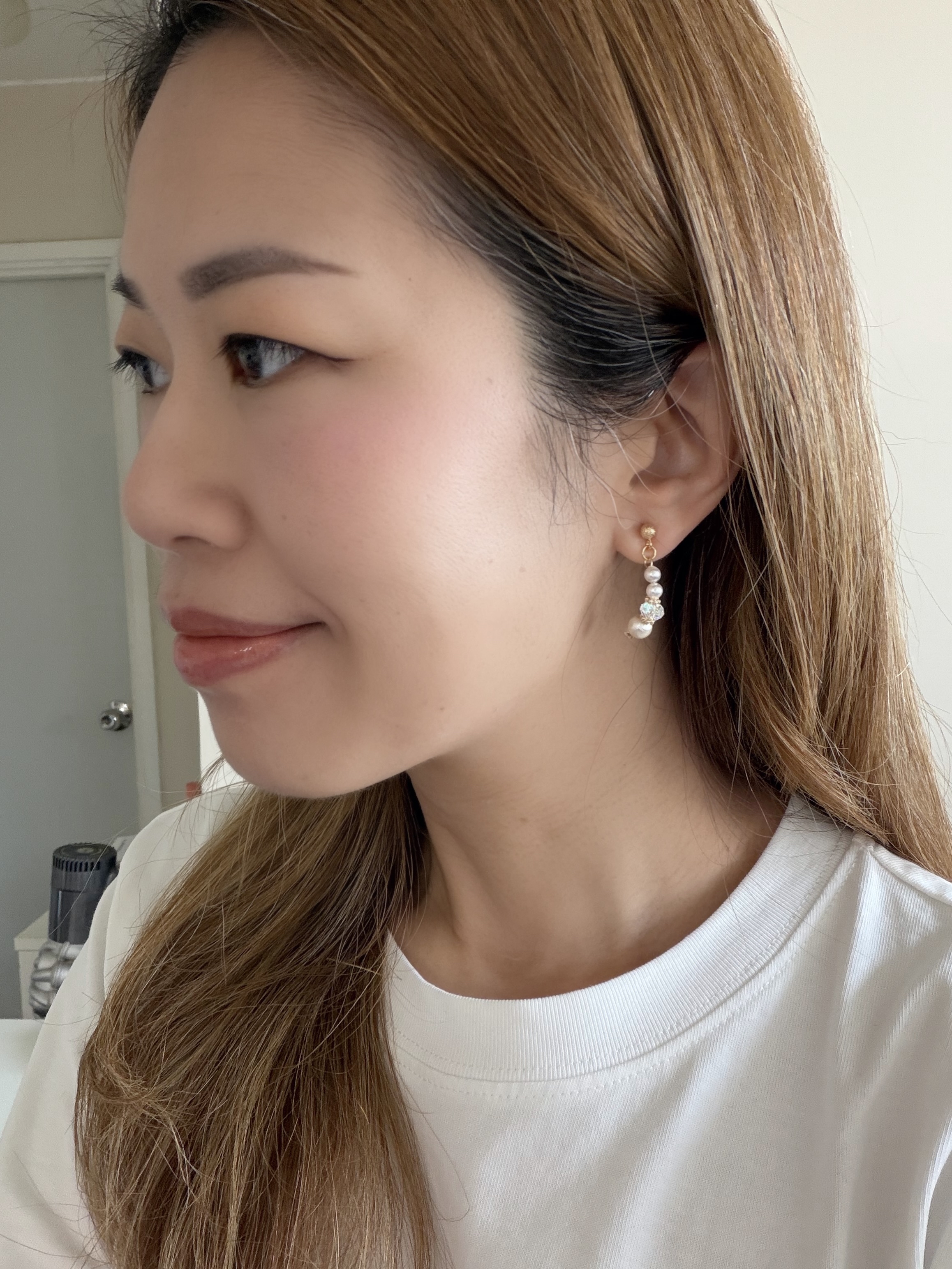 Curled Pearl 日本棉花珍珠耳環 MINI款