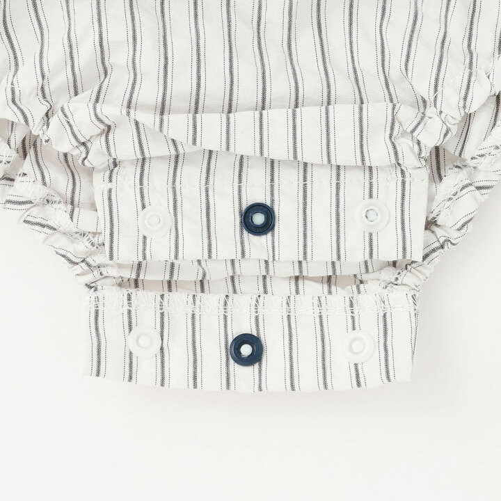 🇯🇵預訂 日本直送🇯🇵Petit Main兩色格紋條紋口袋吊帶短袖包屁衣