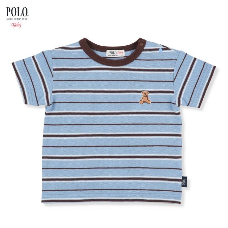 🇯🇵限量預訂 日本直送🇯🇵Polo Baby四色小熊刺繡撞色條紋短袖T恤