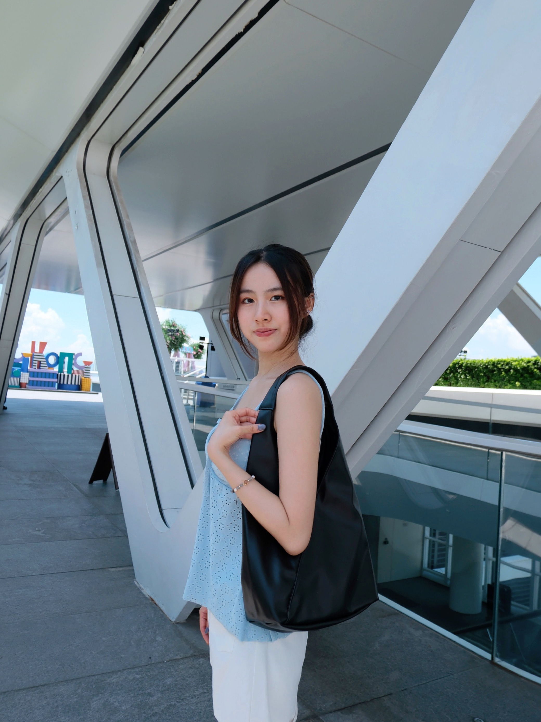 ♡︎TH - 自家仿皮三角單肩手袋