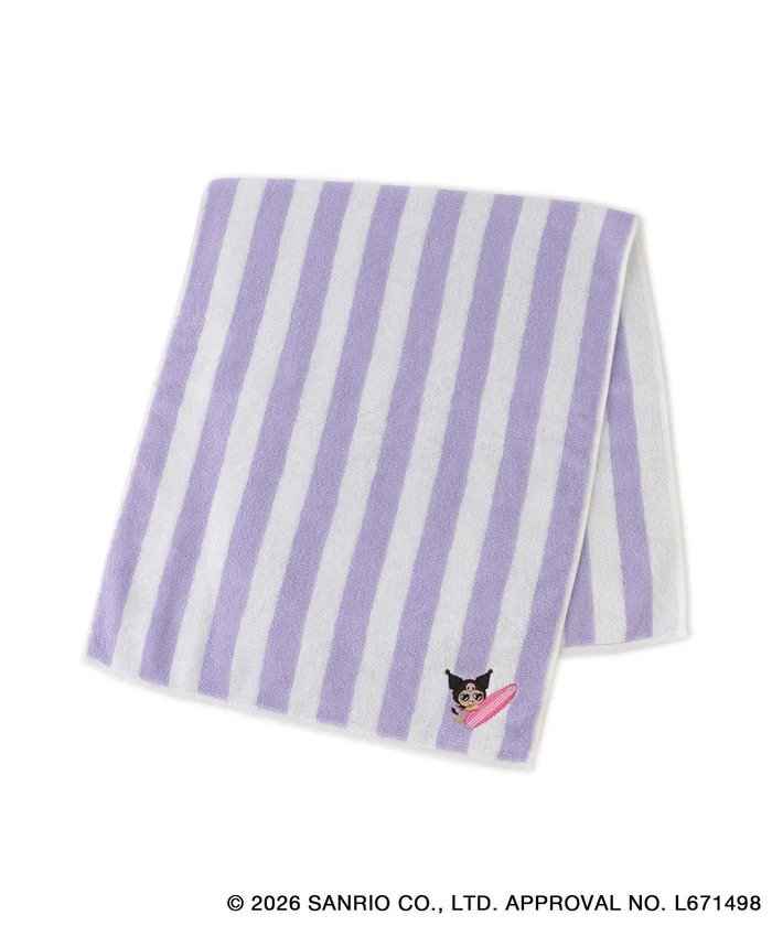 🎀【預訂】ROPE' PICNIC x Sanrio 曬黑刺繡面巾 - Kuromi
