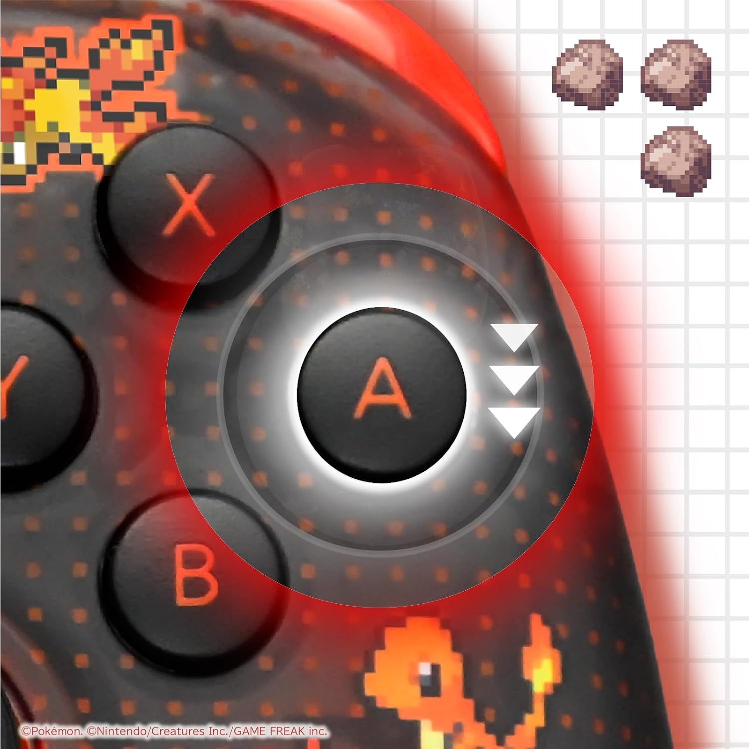 【預售 9月】SW2 HORI 有線控制器 TURBO 青春版 [寶可夢像素風紅] / Wired Controller TURBO Youth [Pokemon Pixel Art Red] NSX-228 PO0968