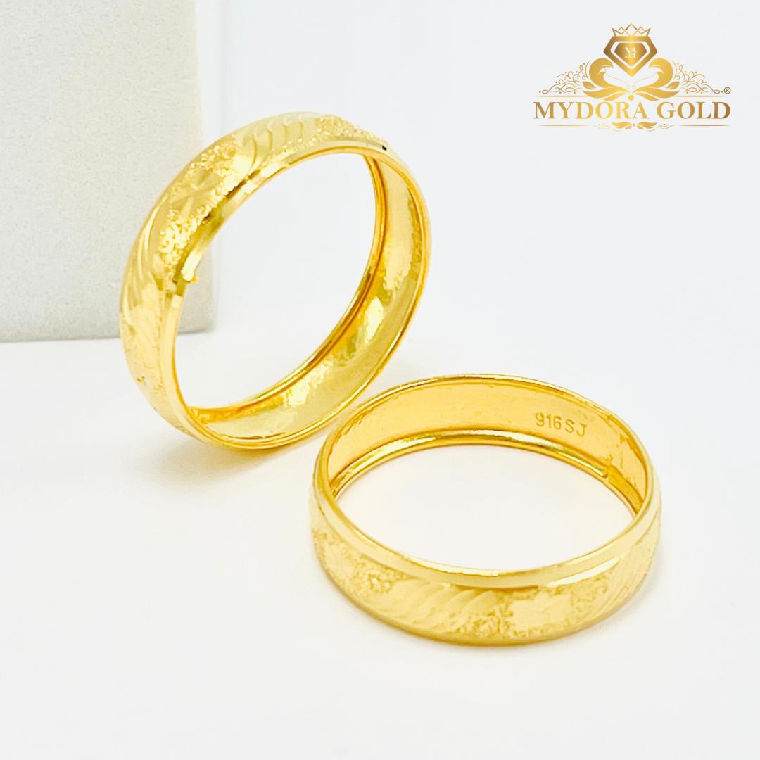 MYDORA Cincin Belah Rotan Klasik Bajet l Emas 916/22K