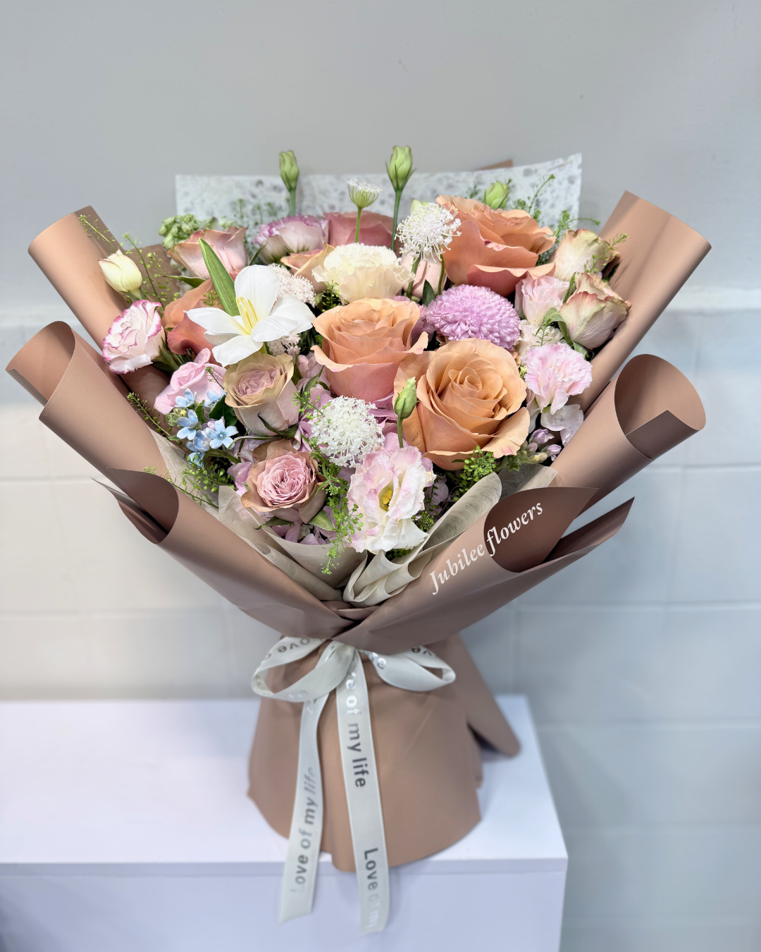 復古奶茶色系列花束