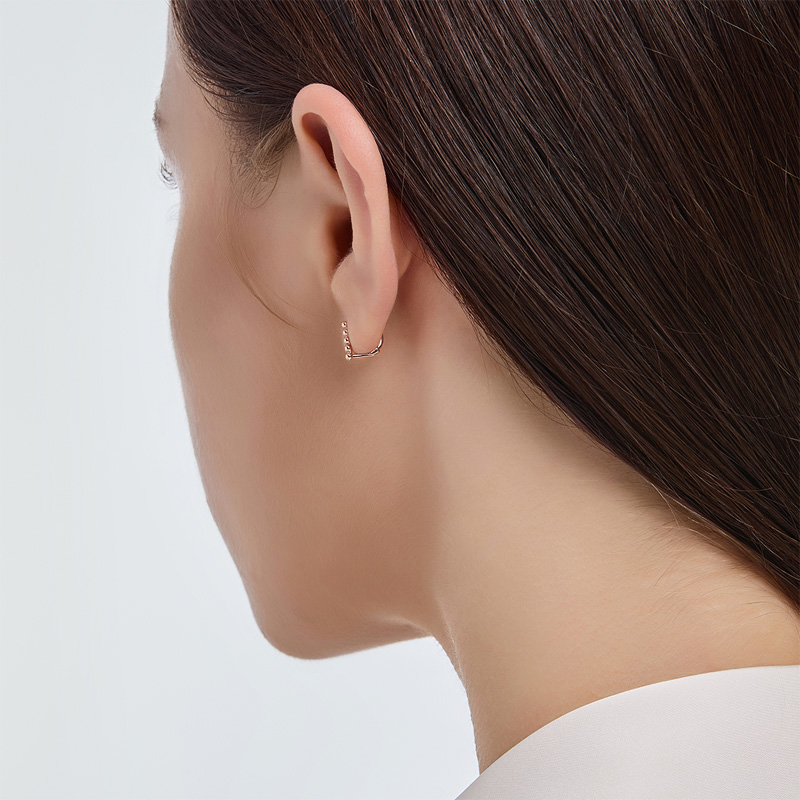 DIDIER DUBOT Miss Doux Rose Gold 14K玫瑰金耳環 (JDRERYF45XX)