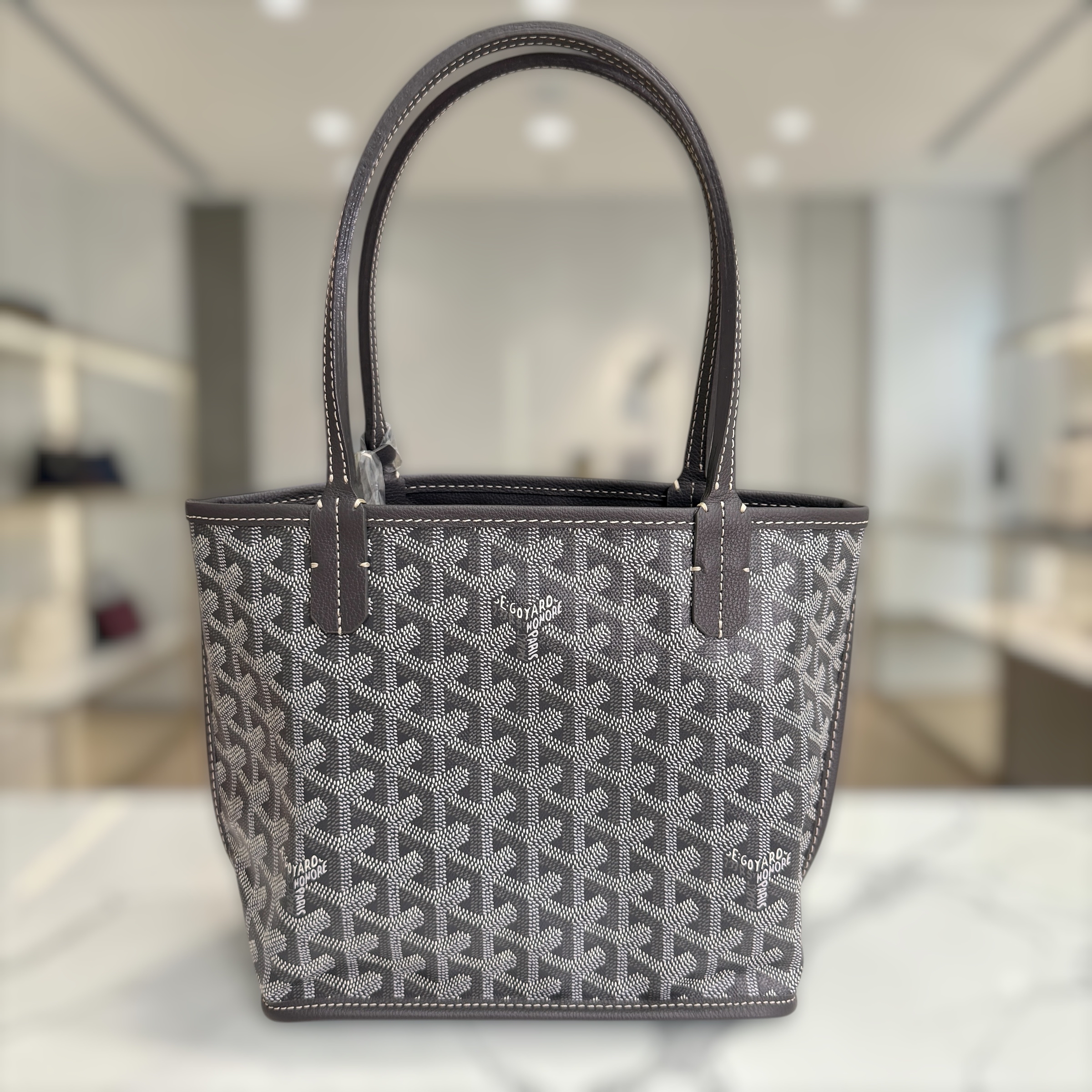 95% New Goyard Mini Anjou Bag-Grey