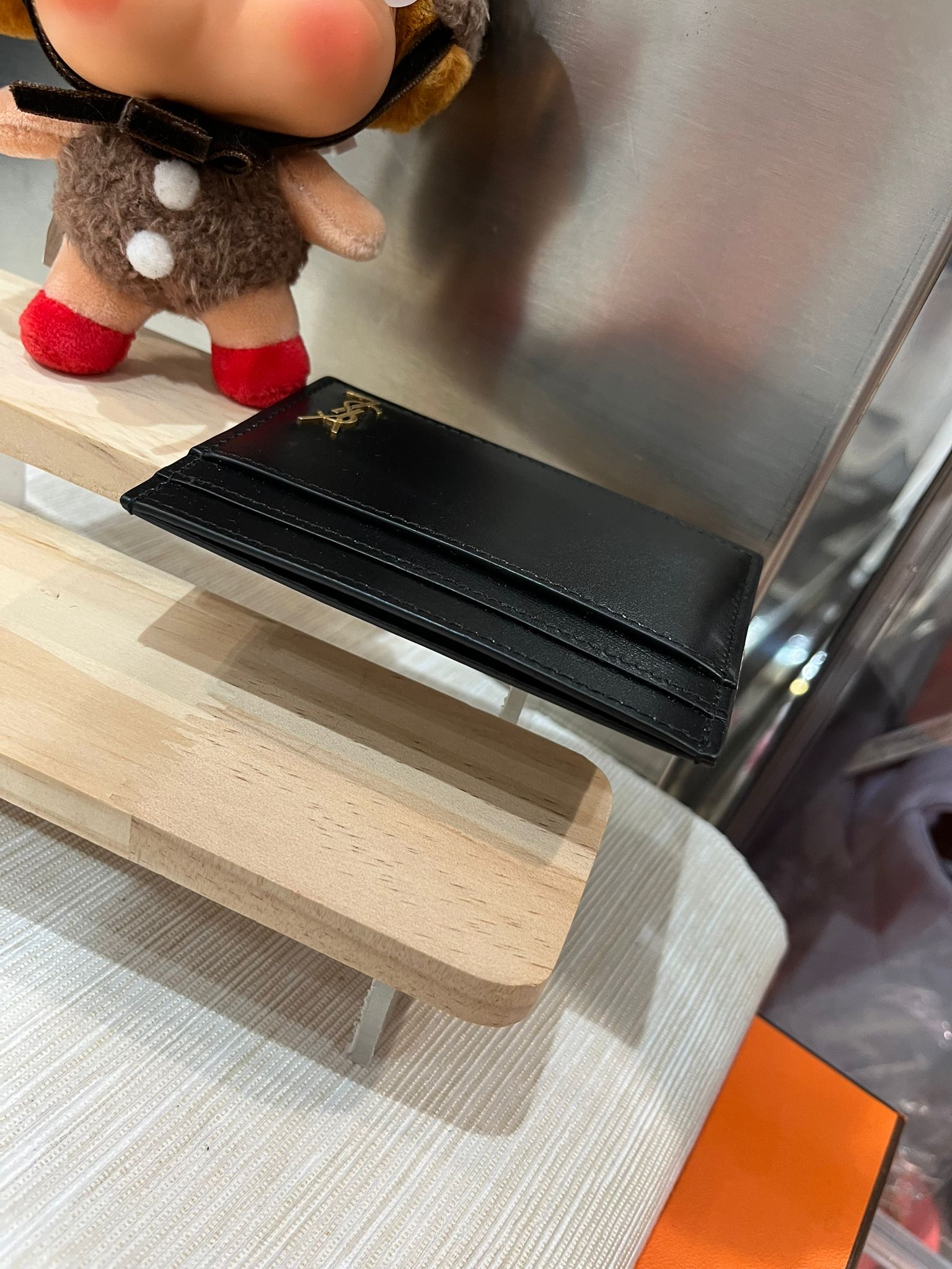 YSL Card Holder 黑色牛皮金字 100%Authentic, 99%New