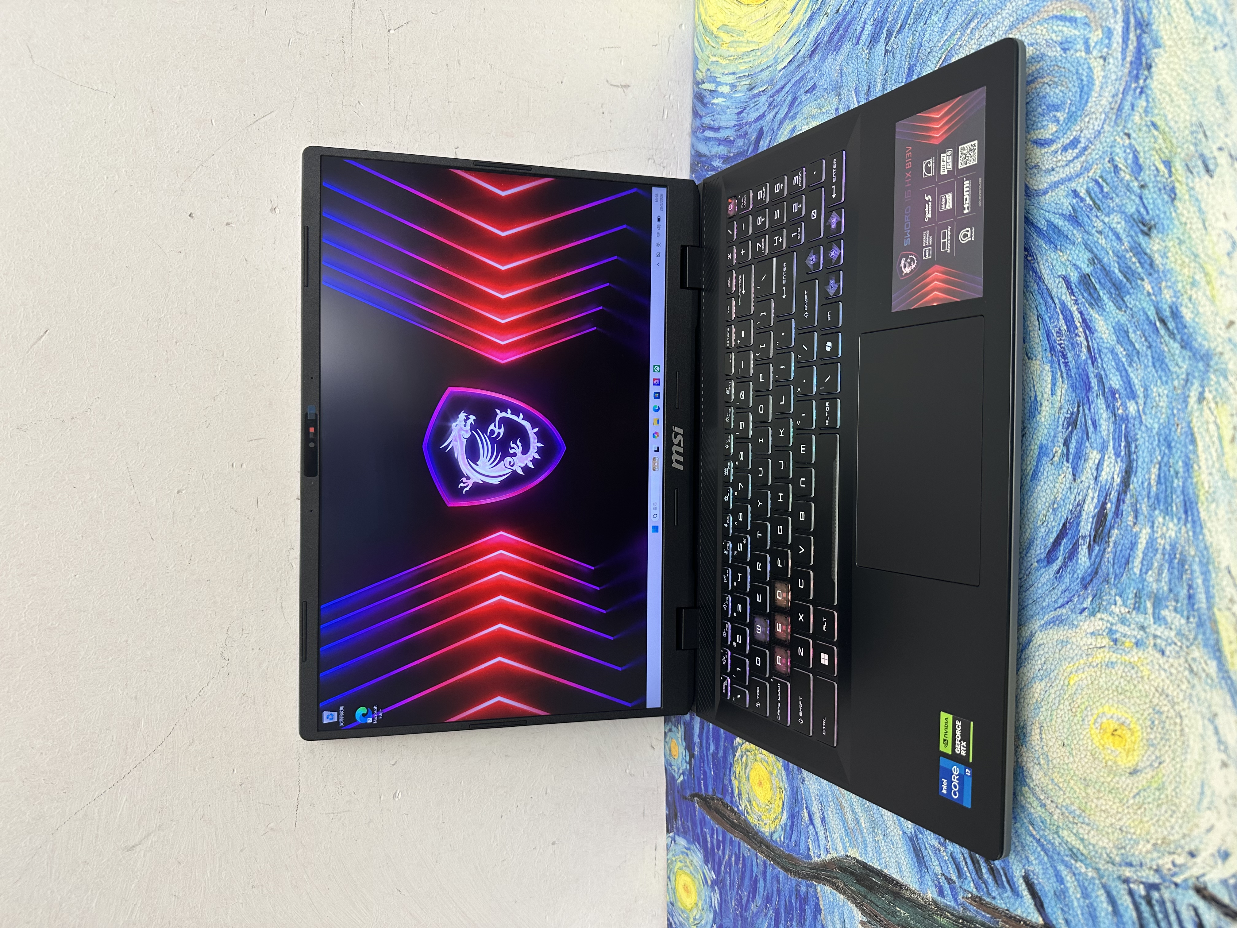 #6204 MSI Sword 16 HX B13V   i7-13700HX /16,32GB Ram/256,512GB,1TB SSD/RTX 4070獨立顯示卡/16寸2.5K Mon/240Hz 高刷/RGB 彩色Keyboard/ Gaming Laptop / Notebook / Laptop / YouTube / Win11 / Netflix / Music /