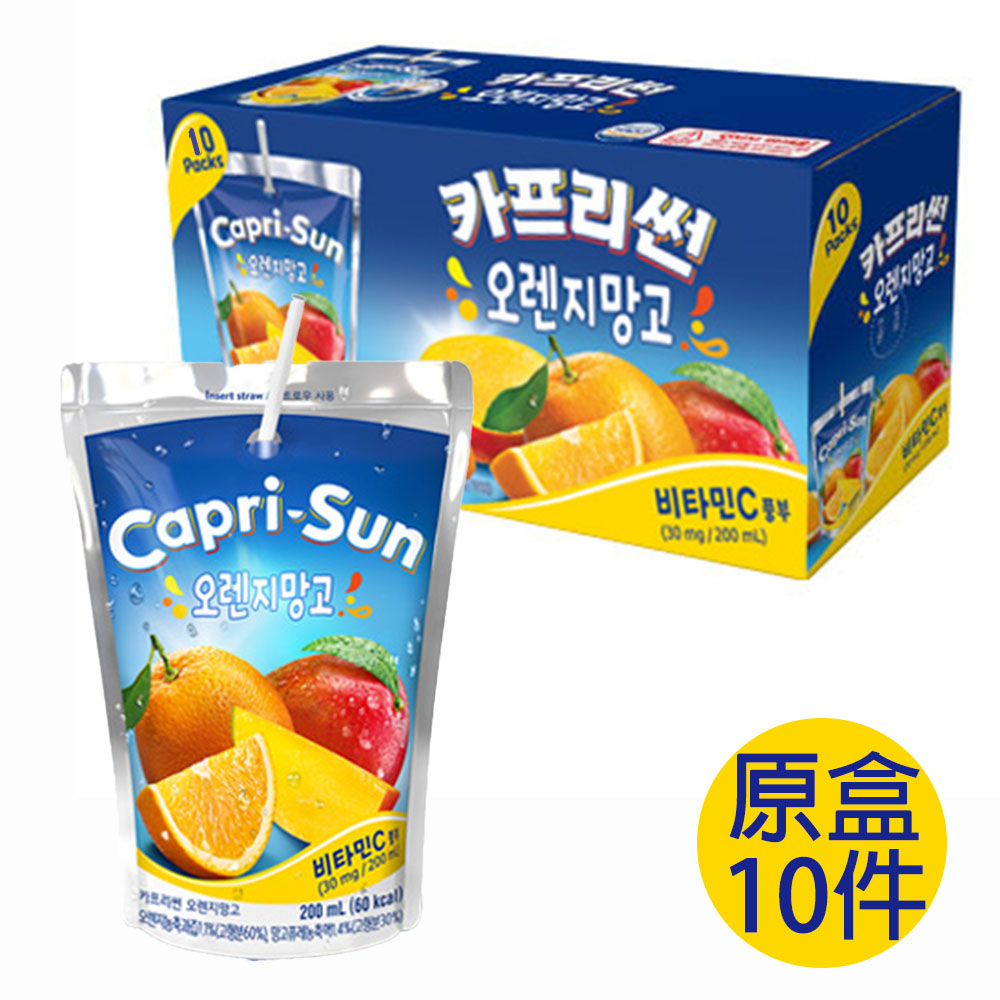 Capri-Sun 韓國 橙芒果 果汁 飲料 200ml (鍚紙袋裝)