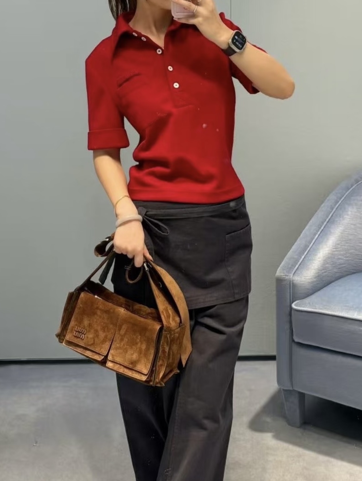 訂貨 ✈️ MiuMiu Utilitaire Suede 單肩袋 Size 14.5x26x9.5cm