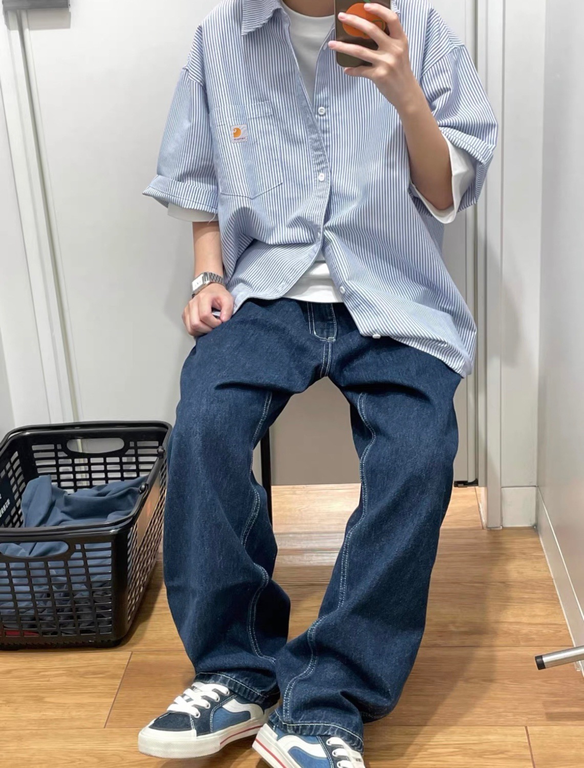 預訂 Car hartt 條紋短袖恤衫