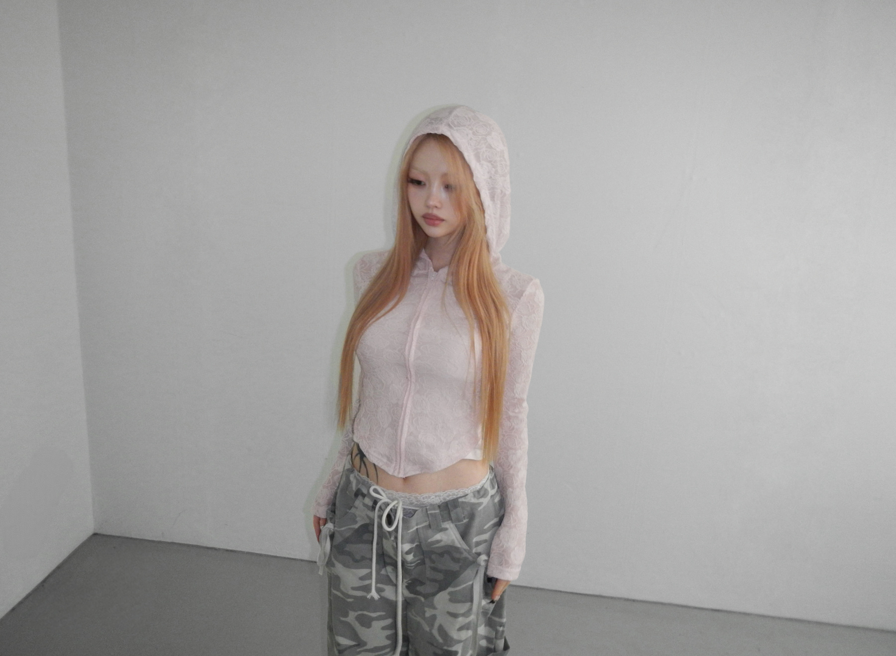 Camo Drawstring Cargo Capris