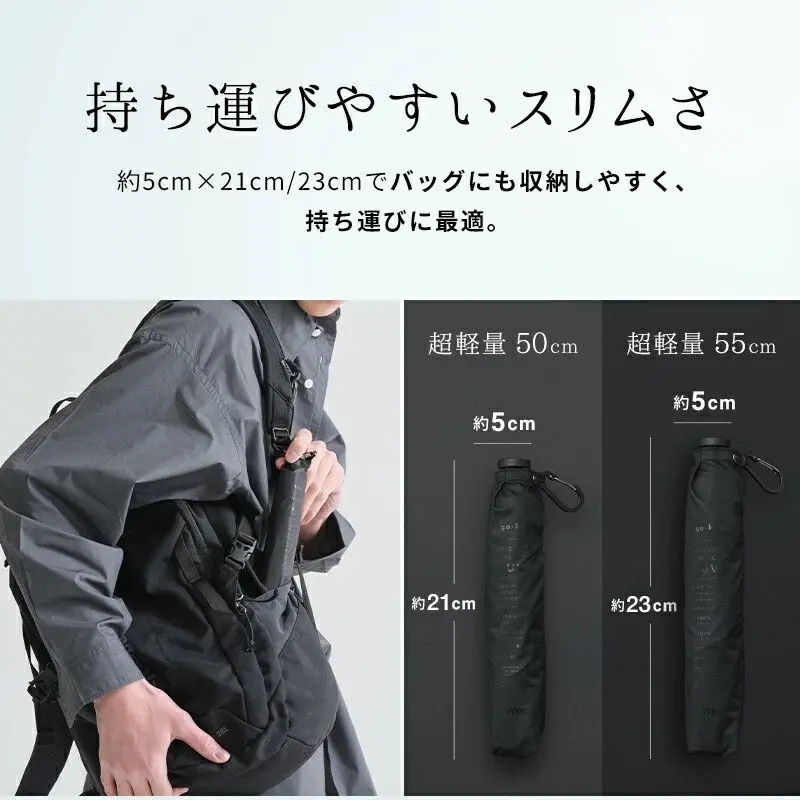 現貨🌸日本直送 |Wpc. - go-koh超輕量92g縮骨遮雨傘/100%完全遮光摺疊傘/晴雨兼用雨具[50cm]UPF50+