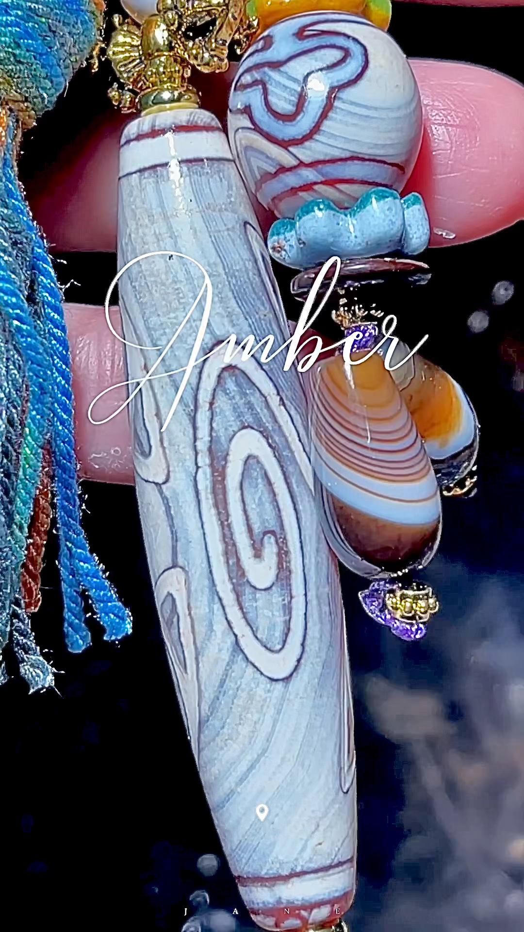 西藏黃財神法眼菩提天珠