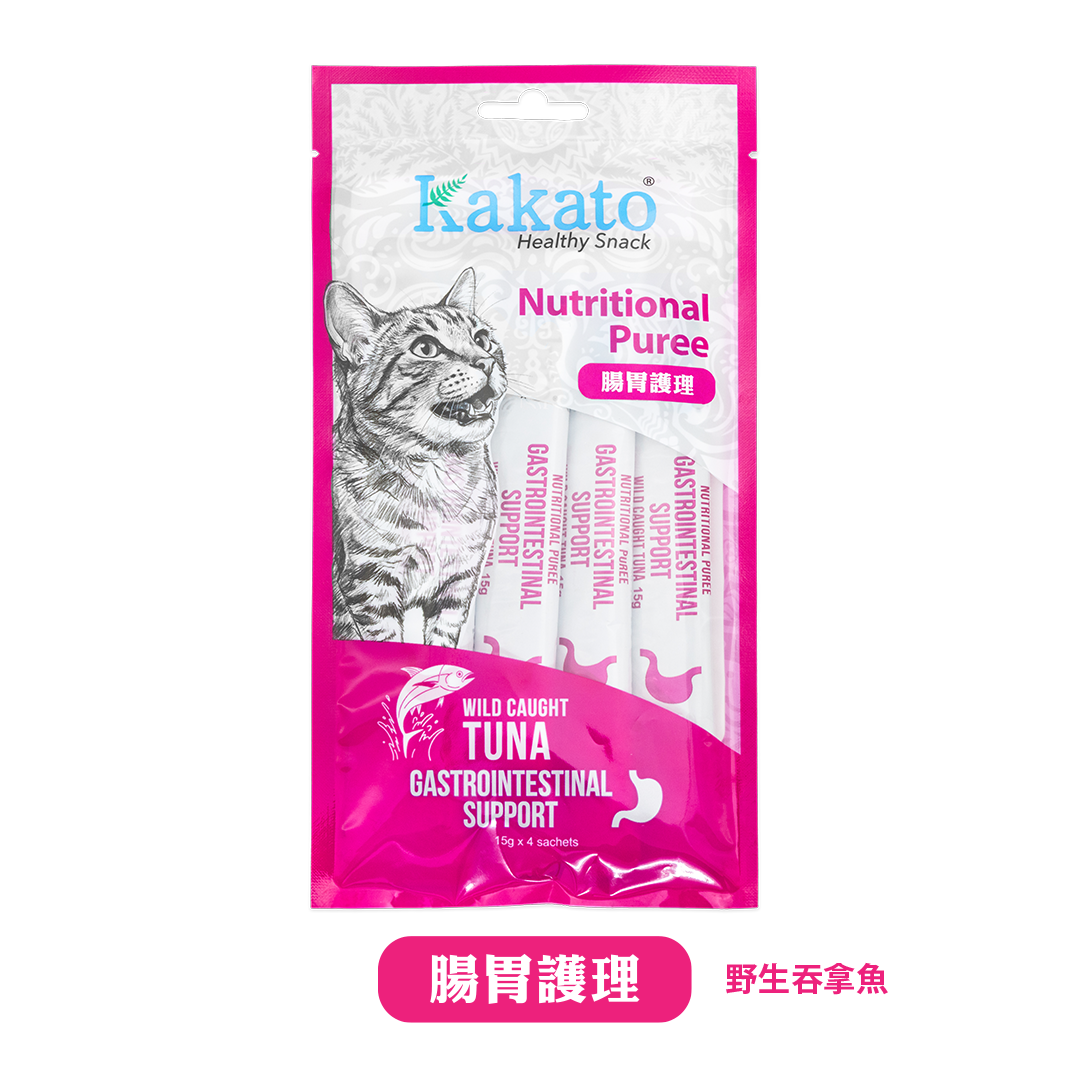 Kakato卡格 貓咪腸胃護理 功能保健肉泥 吞拿魚味 60gx4條