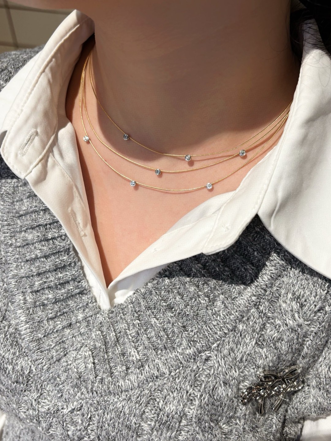 18K Lab Diamond Collar