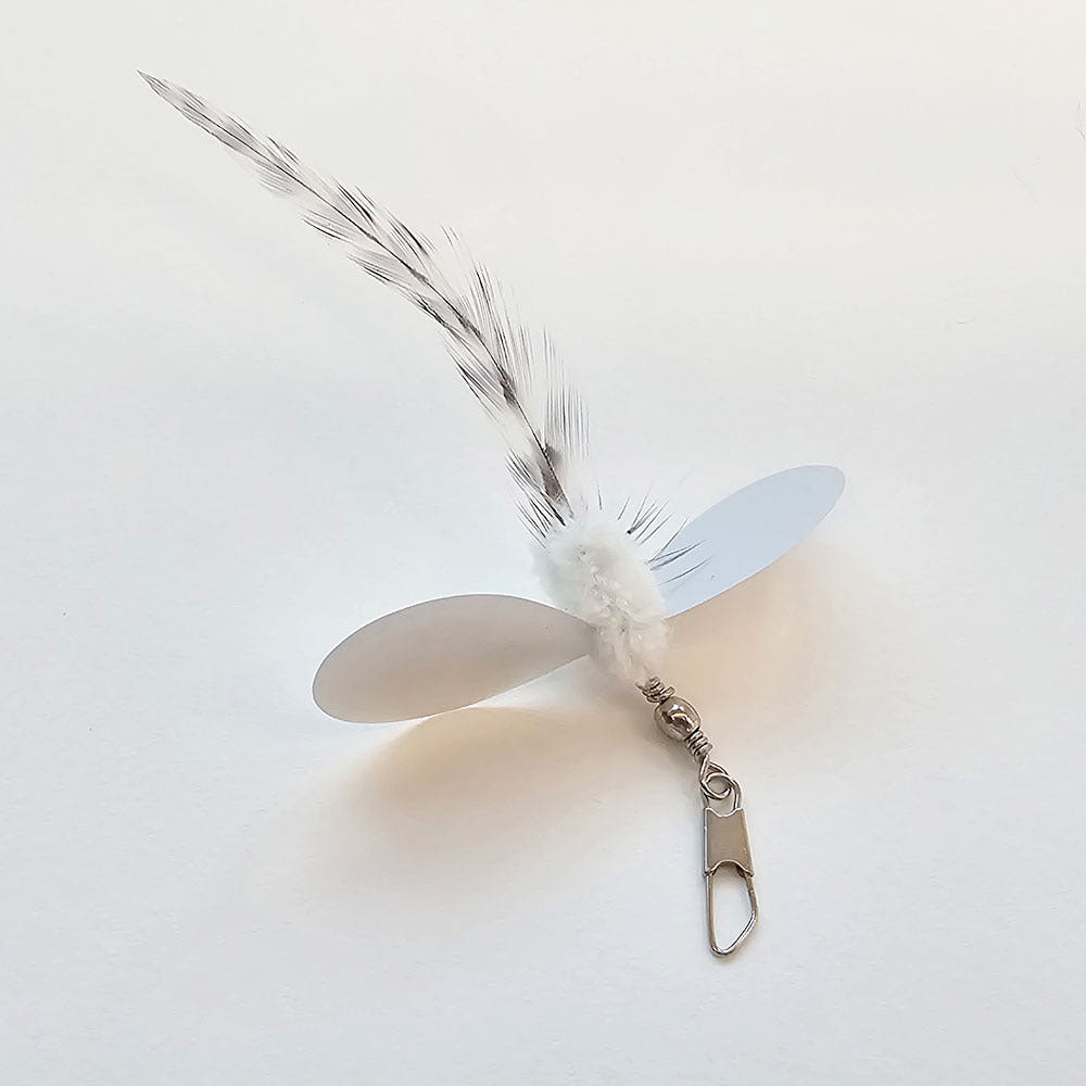 韓國 🇰🇷 handmade 銀色飛蛾 替換逗貓頭 