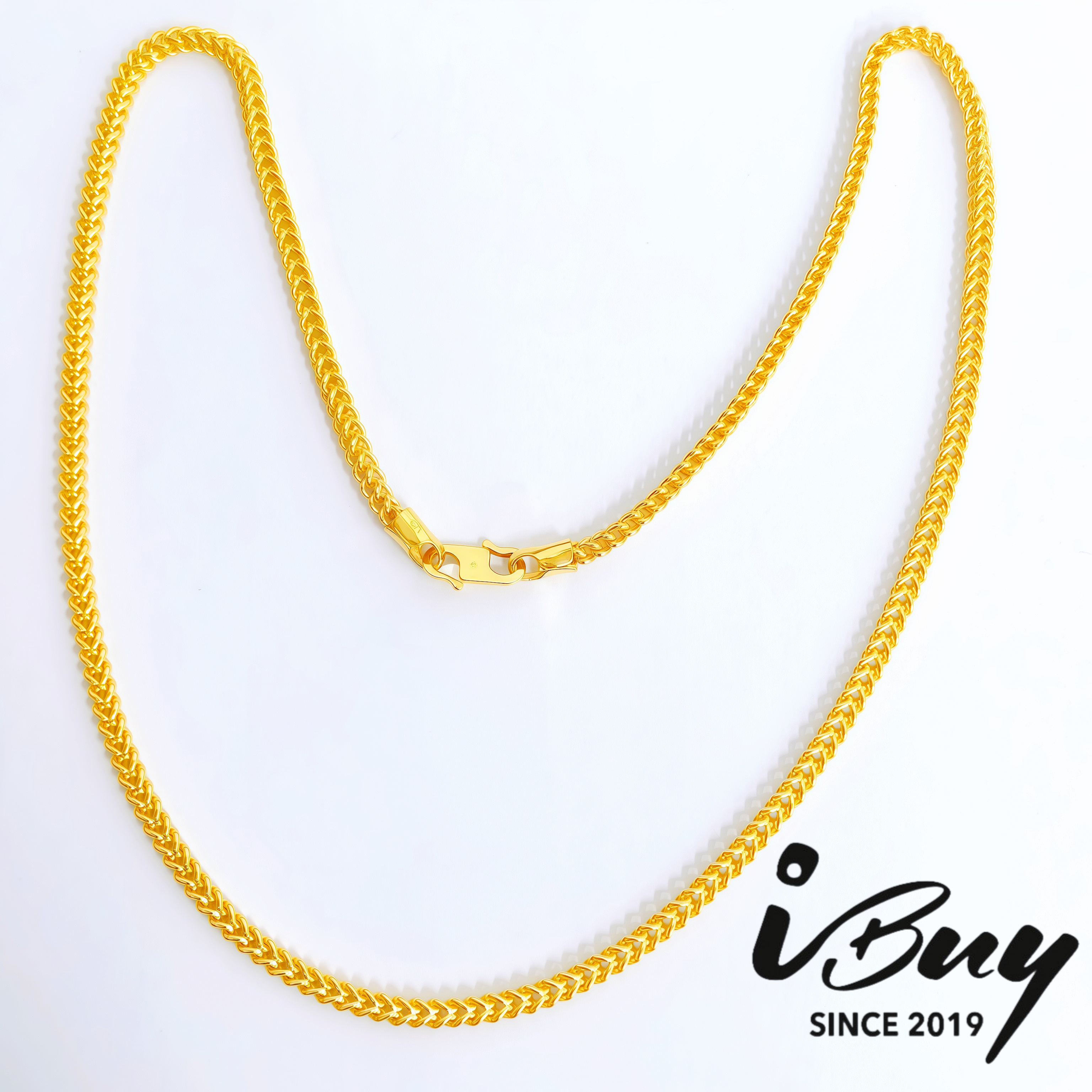 916 GOLD HOLLOW FOXTAIL NECKLACE (070)  916 金 空心狐尾链 （070）
