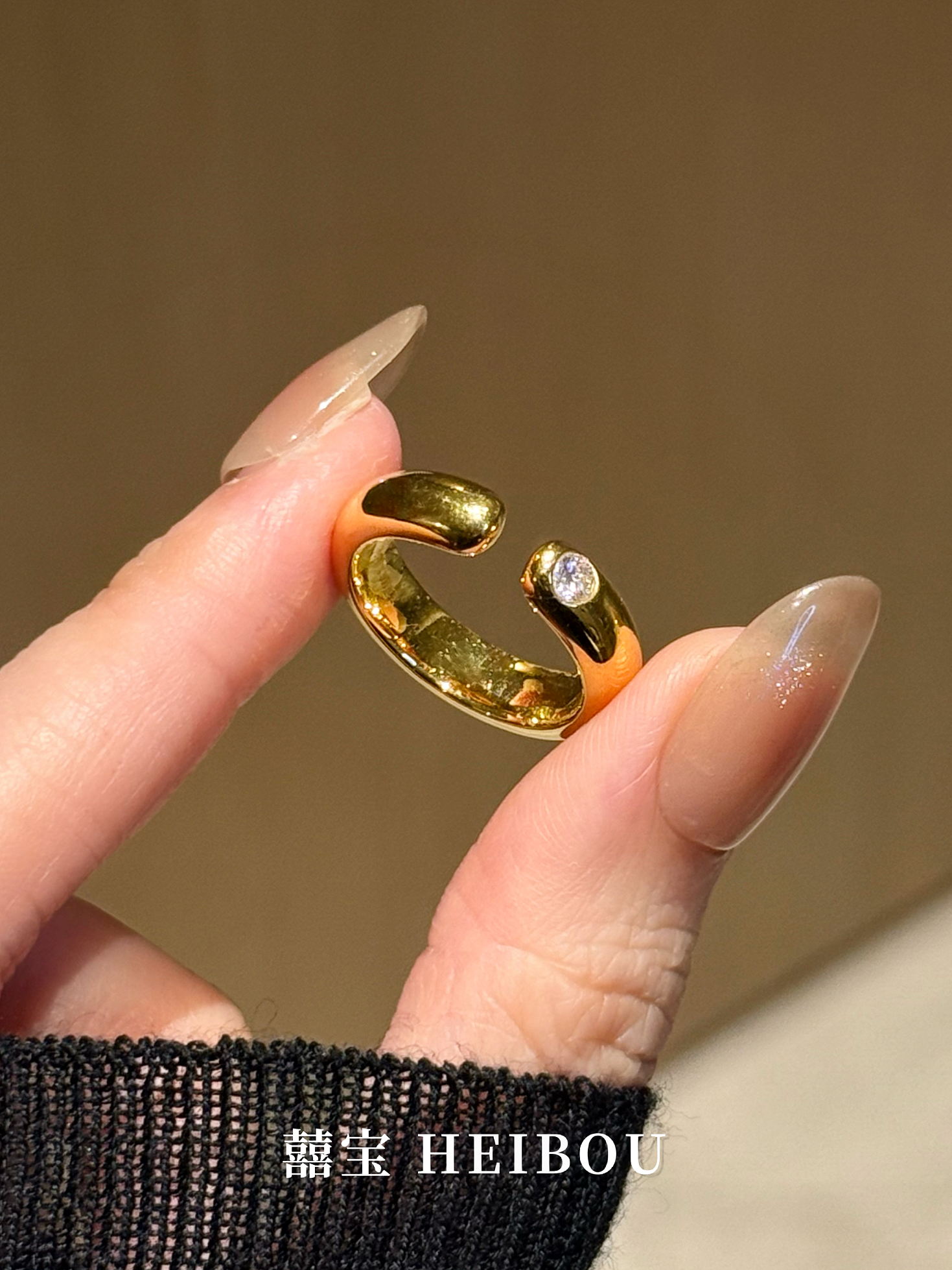 【6D镶嵌】点钻光面泥鳅背-戒指