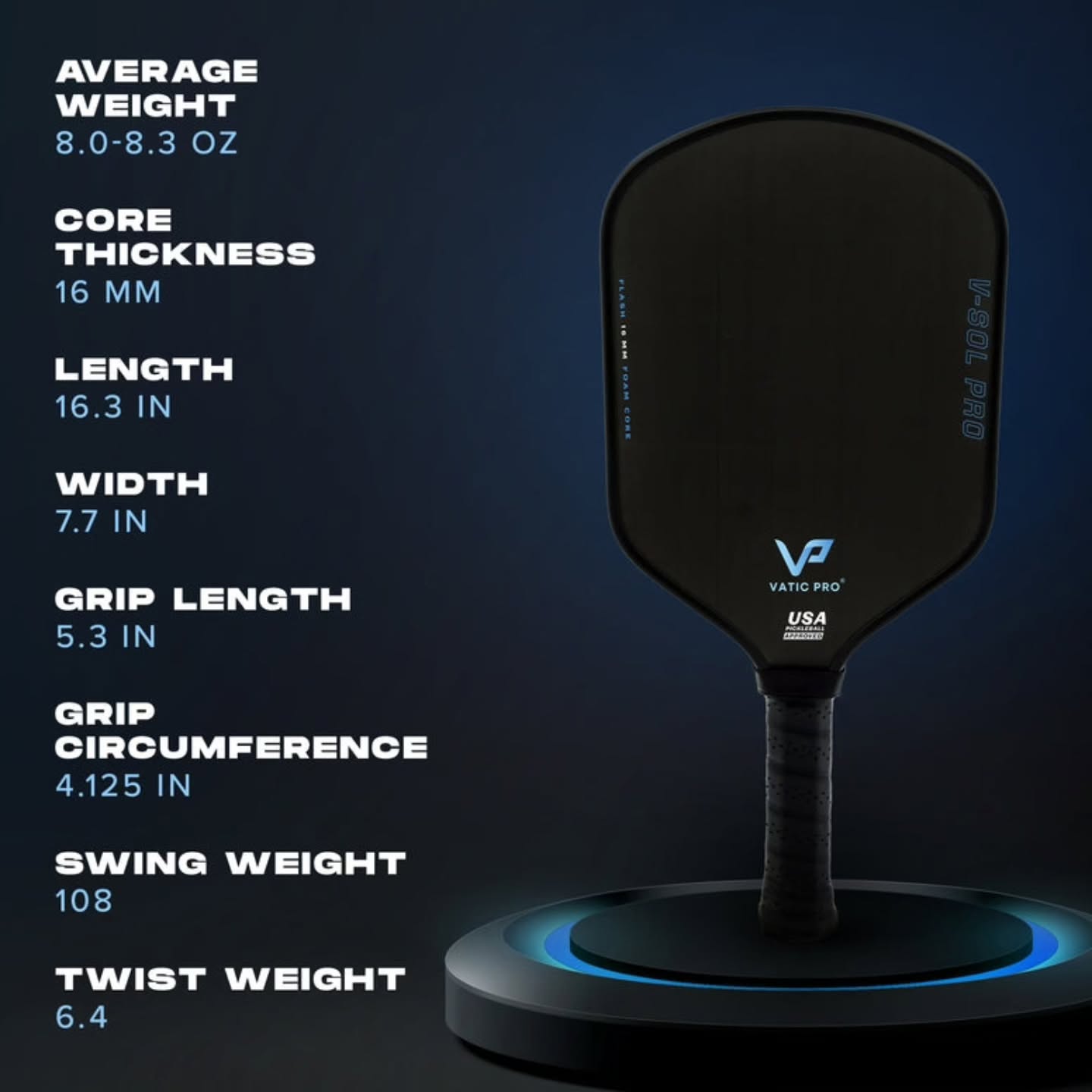 V-SOL PRO 16mm｜Flash 拍型（短柄 SH／長柄 LH）