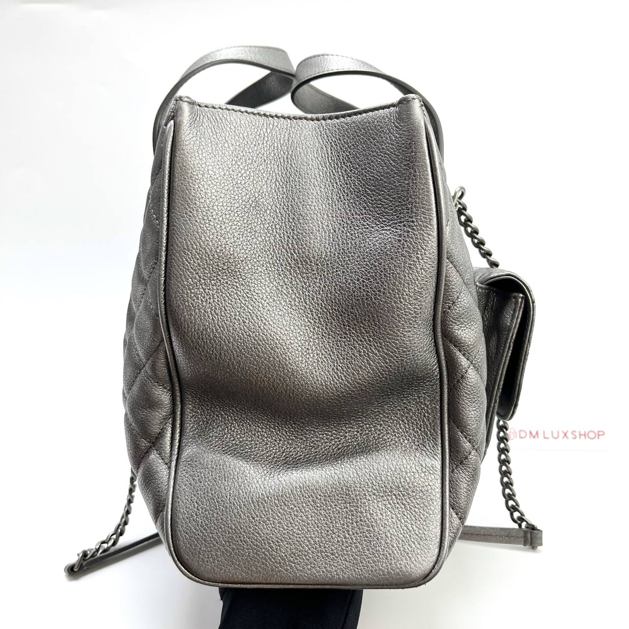 Chanel Metallic Silver Front Pocket Tote Bag (Serial 23, Year 2017)