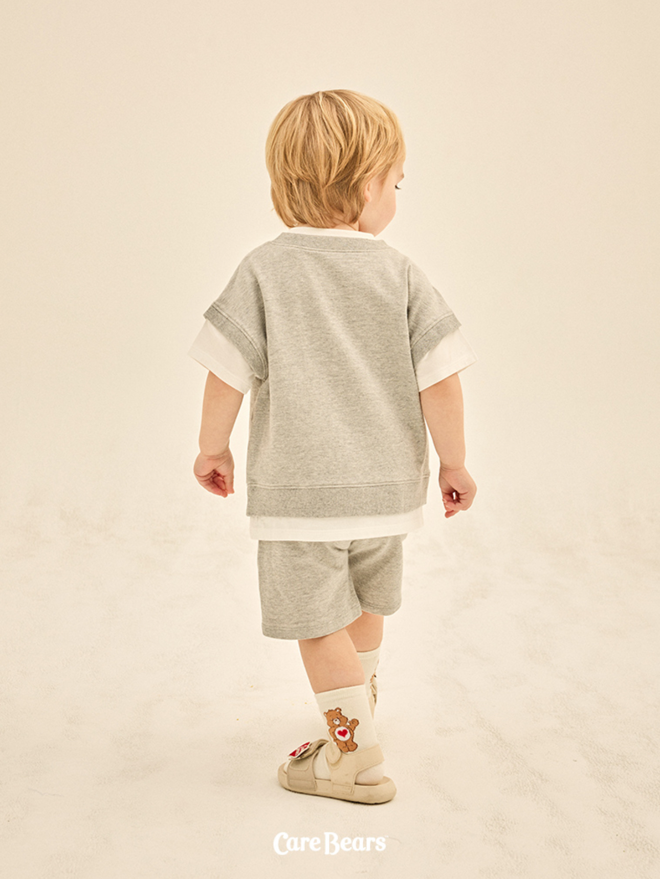 ☀️預訂 韓國直送☀️🇰🇷正版Care Bears刺繡章層疊短袖上下套裝