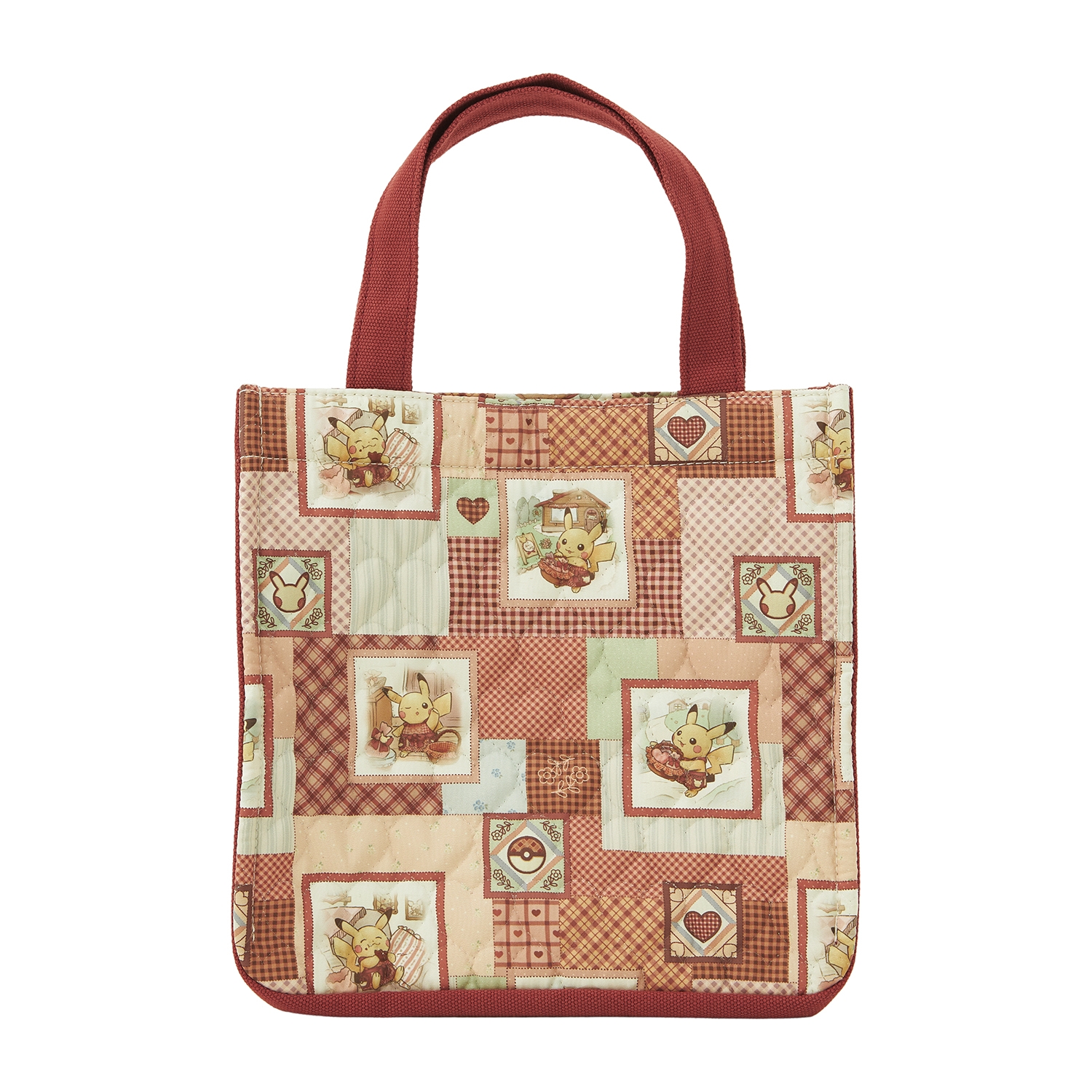 Pokemon Center 2026 パッチワーク風ミニトートバッグ Pikachu’s Sweet Delivery 手提袋 - 01260358
