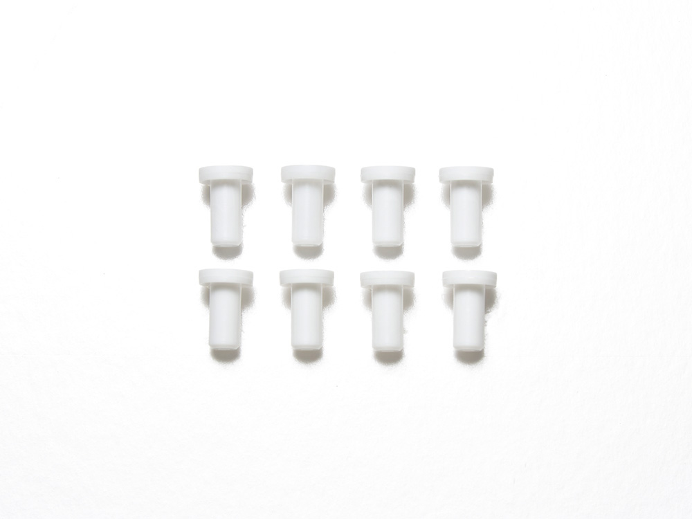 AO-1035 MINI 4WD BUSHING for ALUMINUM WHEELS (WHITE, 8PCS.)