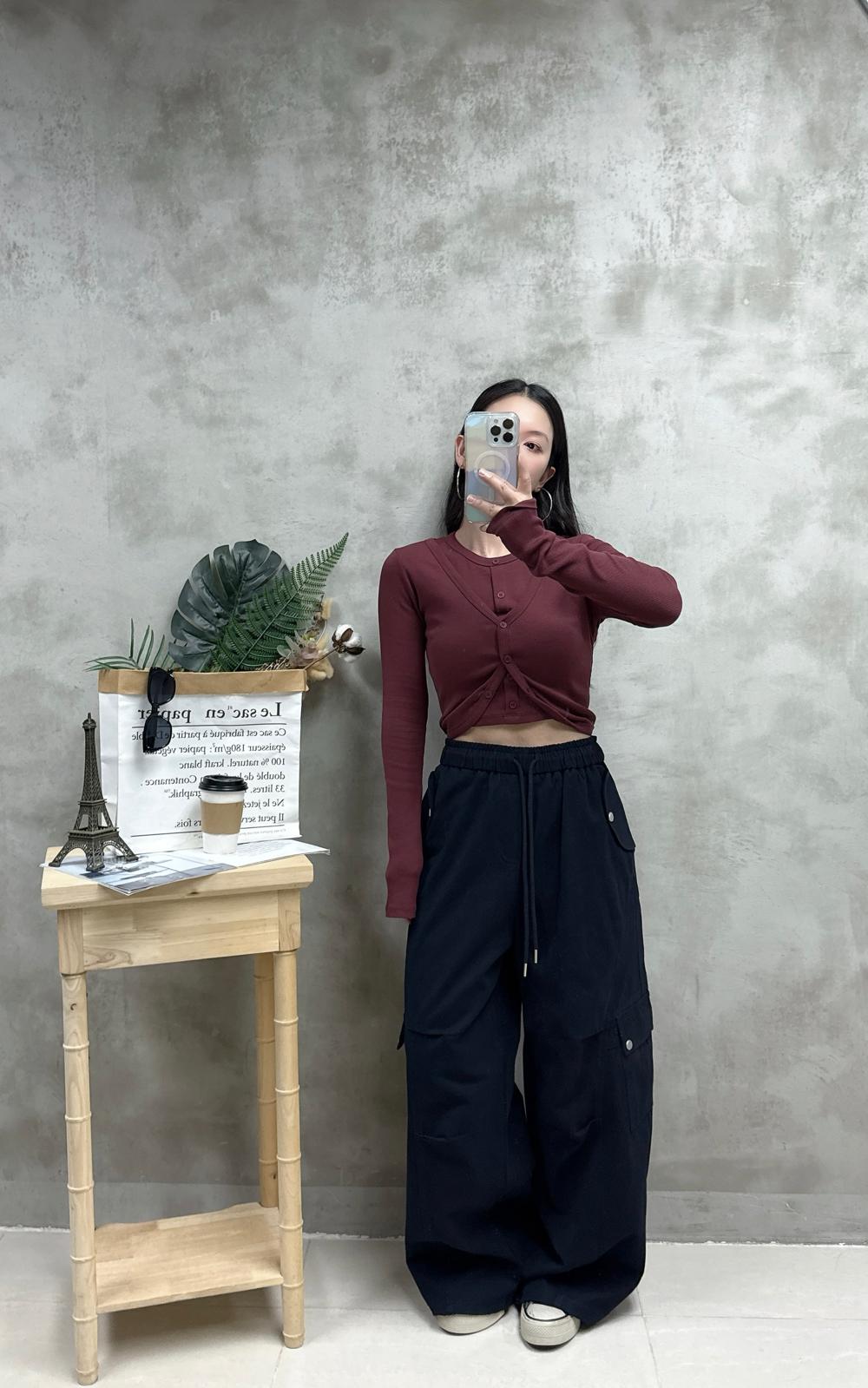 H07 扣鈕背心+ 外套Set