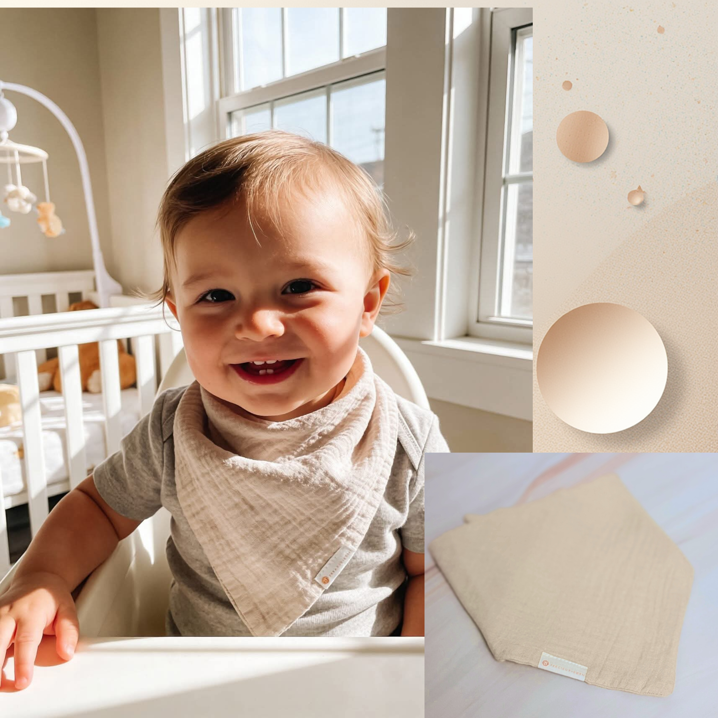 純棉紗素色三角巾