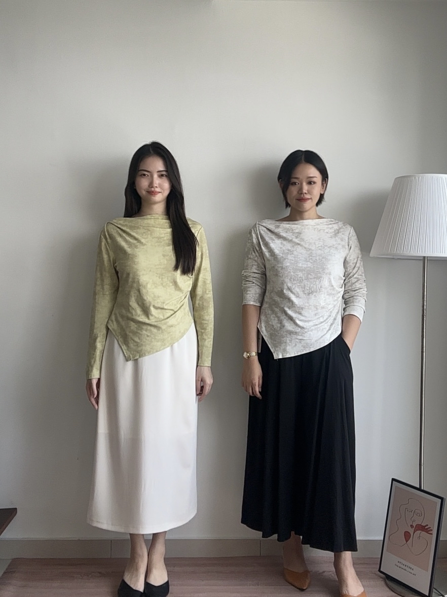 T4415 Long Sleeve Boat Neck Top - 4 Colors 