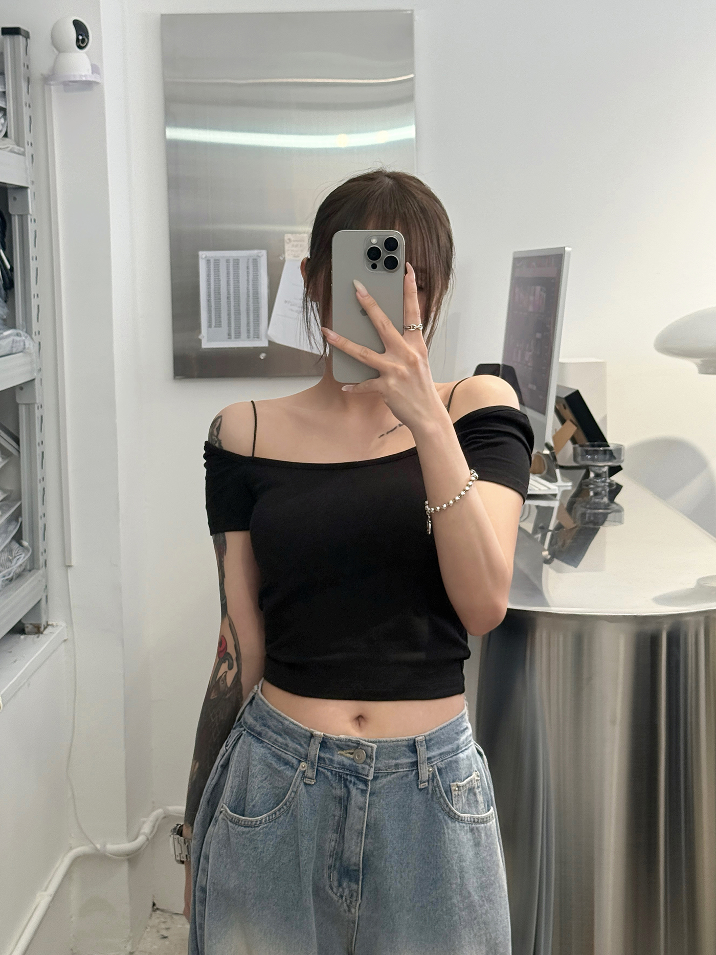 𝐃𝐨𝐮𝐛𝐥𝐞 𝐬𝐭𝐫𝐚𝐩 𝐨𝐟𝐟-𝐬𝐡𝐨𝐮𝐥𝐝𝐞𝐫 𝐛𝐫𝐚 𝐭𝐨𝐩