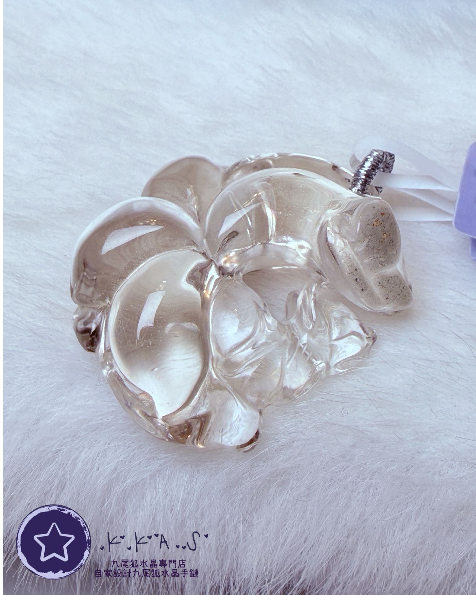 K00114 藍幽靈 蝴蝶狐 - 吊墜/手牌兩用款