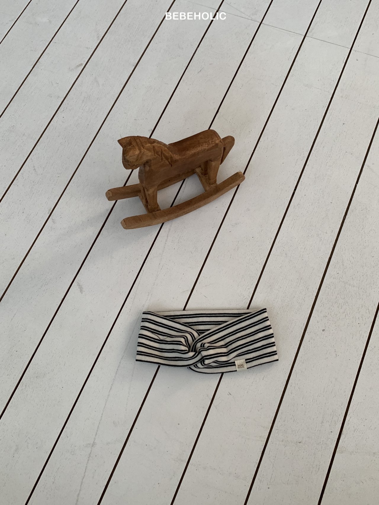 🌸預訂 韓國直送🌸🇰🇷BEBEHOLIC四色標籤條紋扭結髮帶