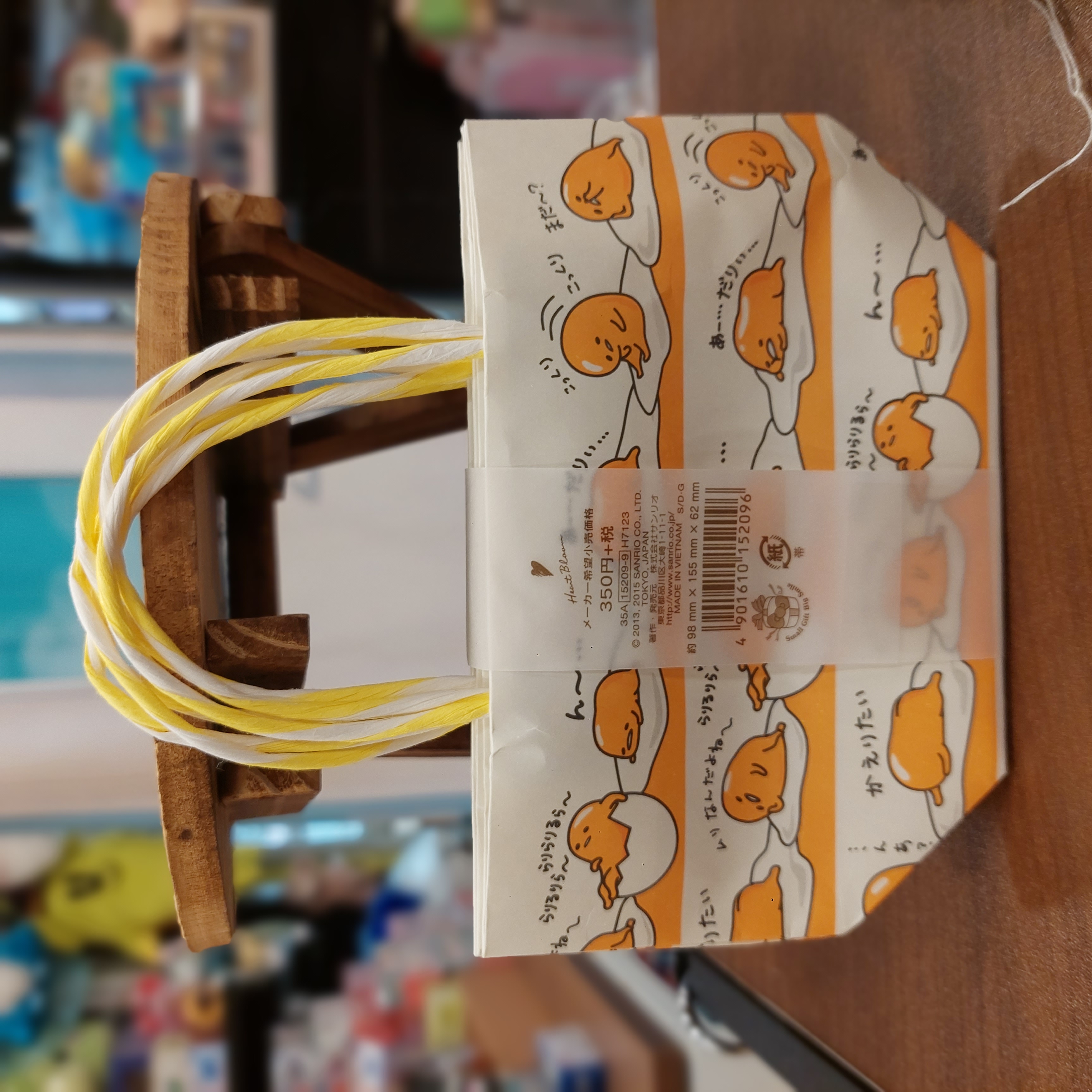 原裝 日本 Gudetama 蛋黃哥 迷你手挽紙袋