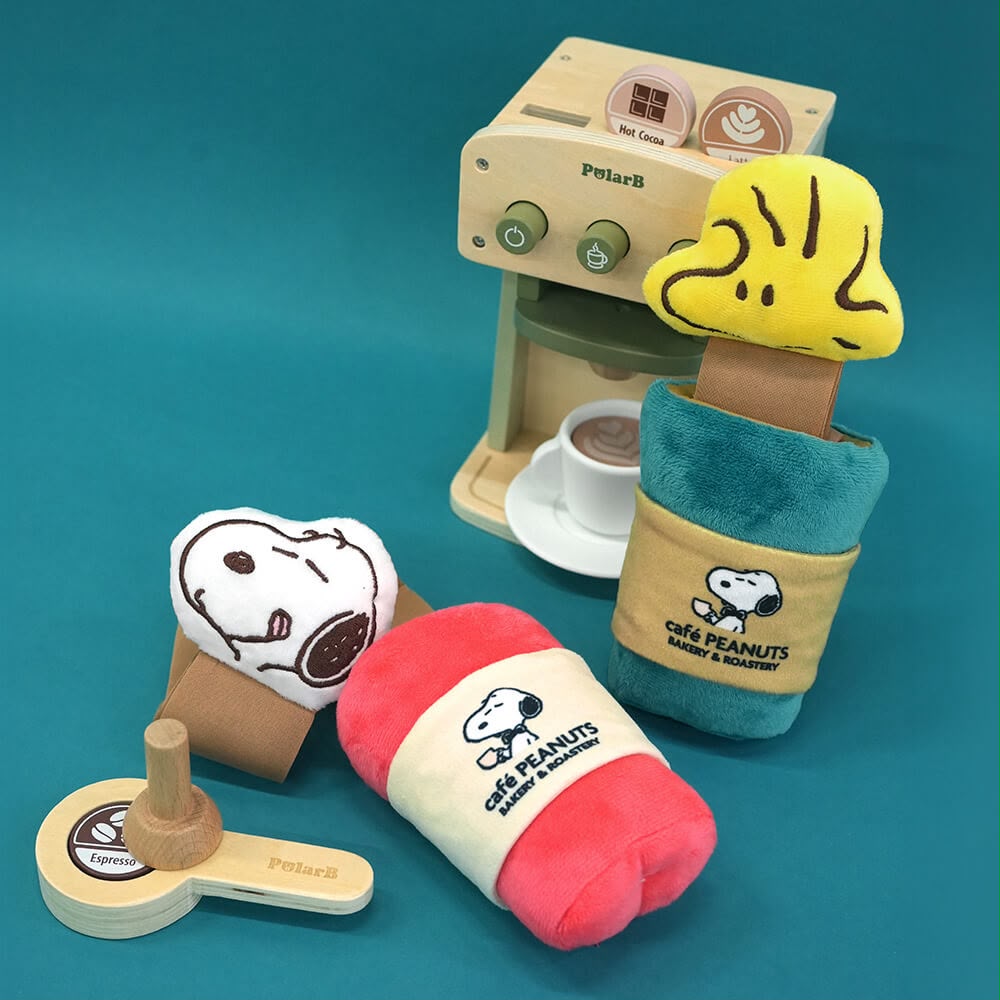 韓國Snoopy 咖啡藏食發聲玩具