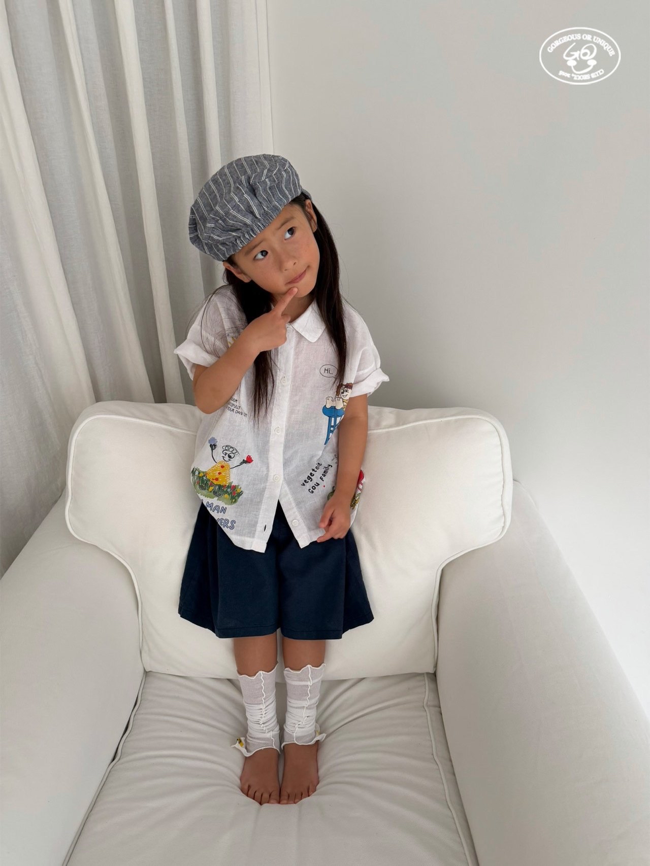 Gou | 6分短褲(Navy L110-120)
