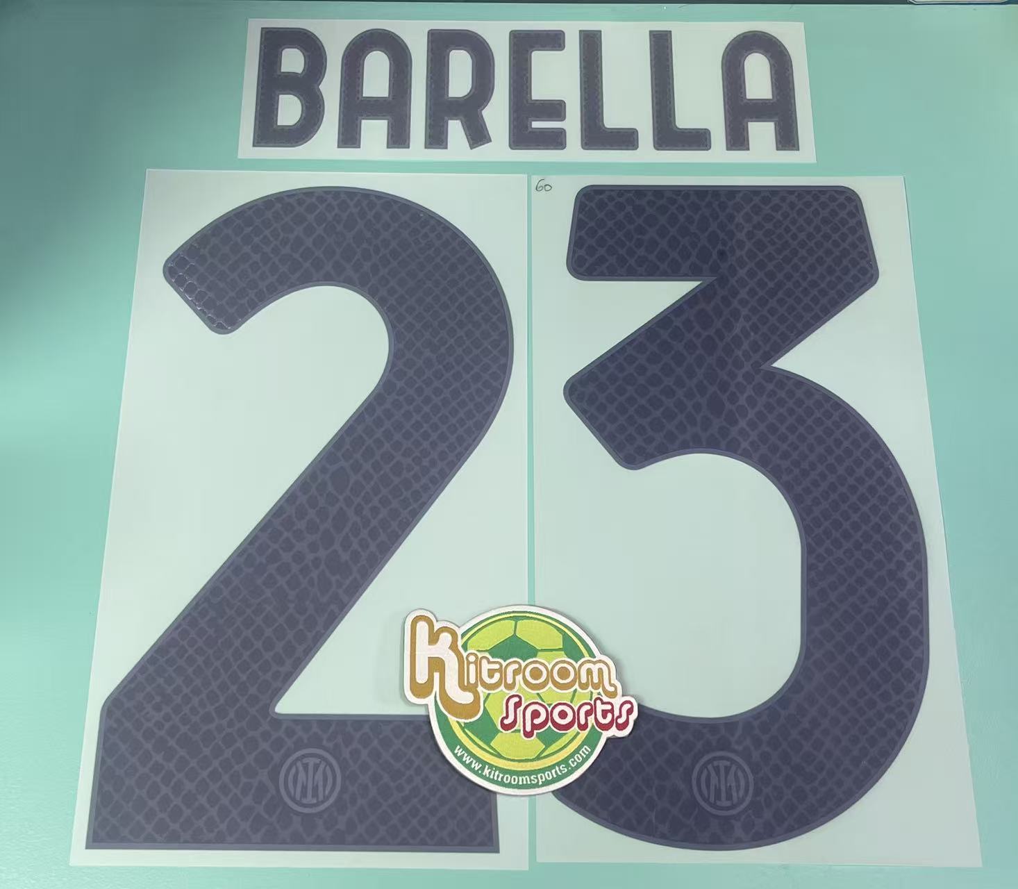 2024-25 Inter Milan Away Nameset #23 BARELLA