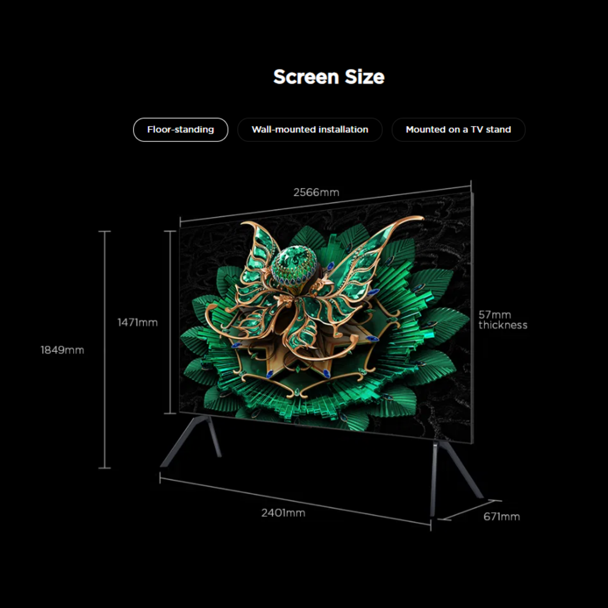 TCL 115" C7K Series Premium QD-Mini LED 4K Google TV (115C7K)