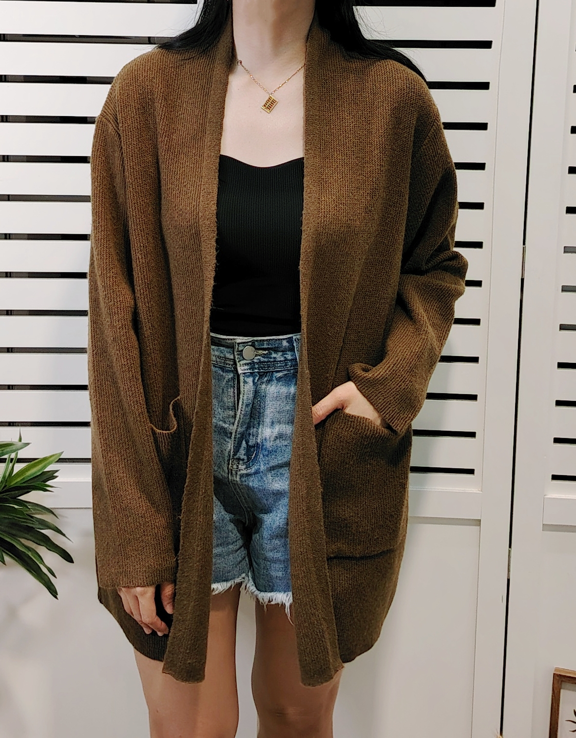 S27603 Knitted Long Coat 