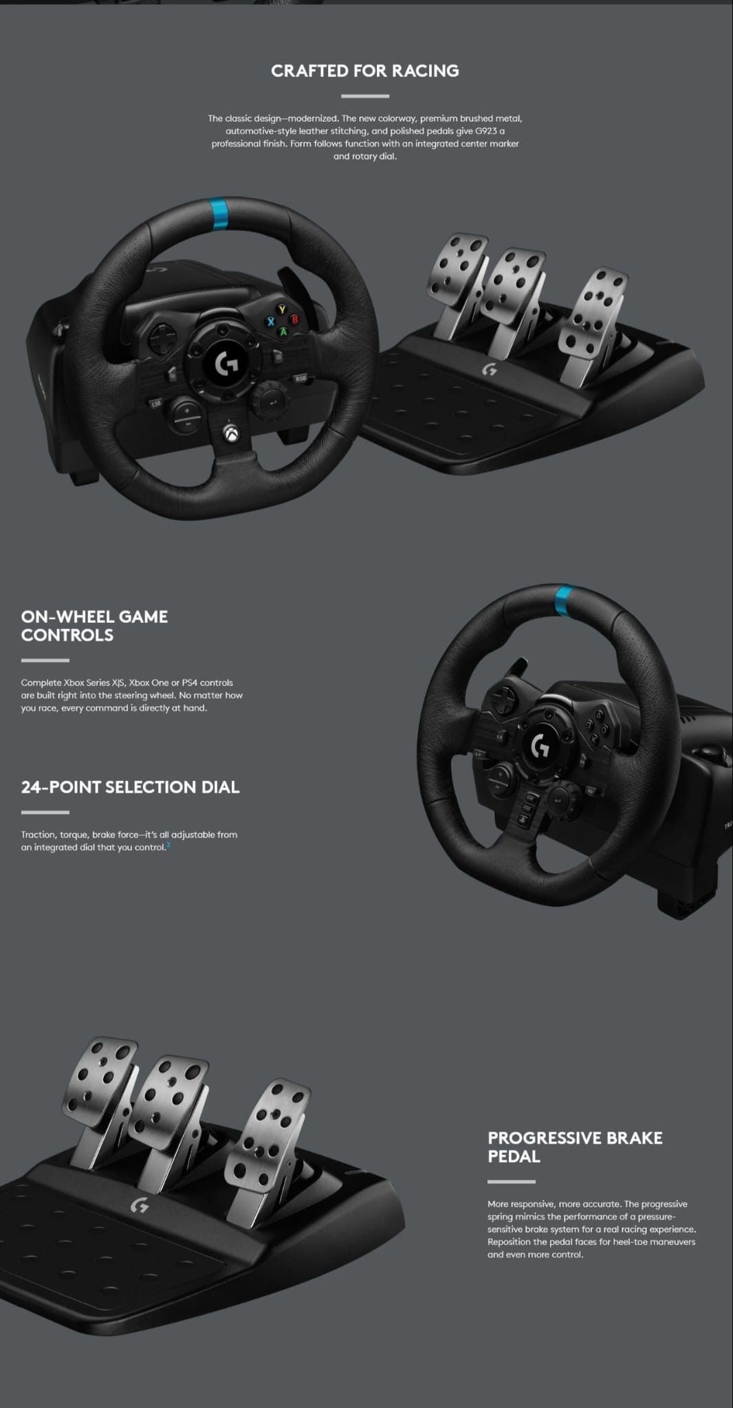 Logitech G923 賽車方向盤