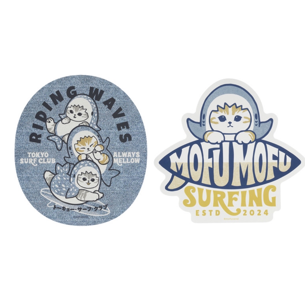 Mofusand 鯊魚貓 大貼紙｜預訂