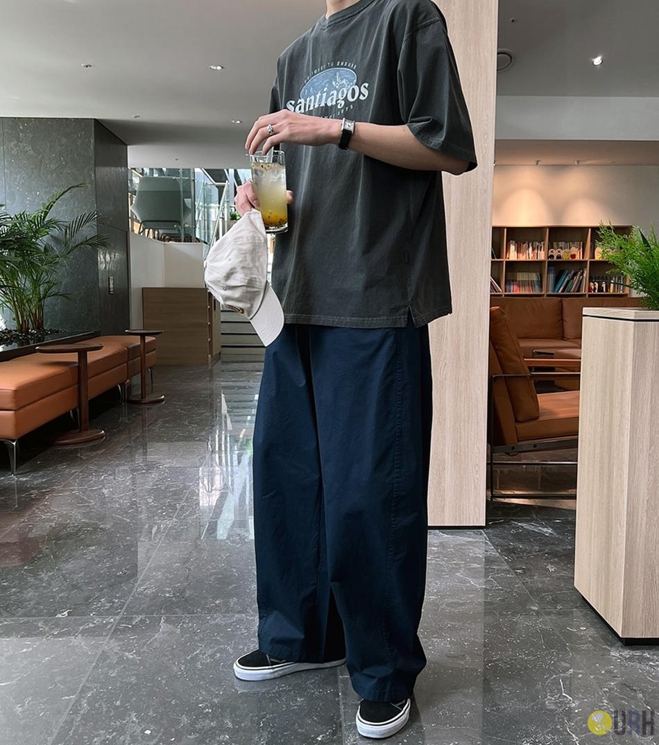 【100%保證韓國直送】Curved Pattern 立體弧形剪裁斜紋純棉橡筋腰氣球褲 👖 [4 color] RG115869