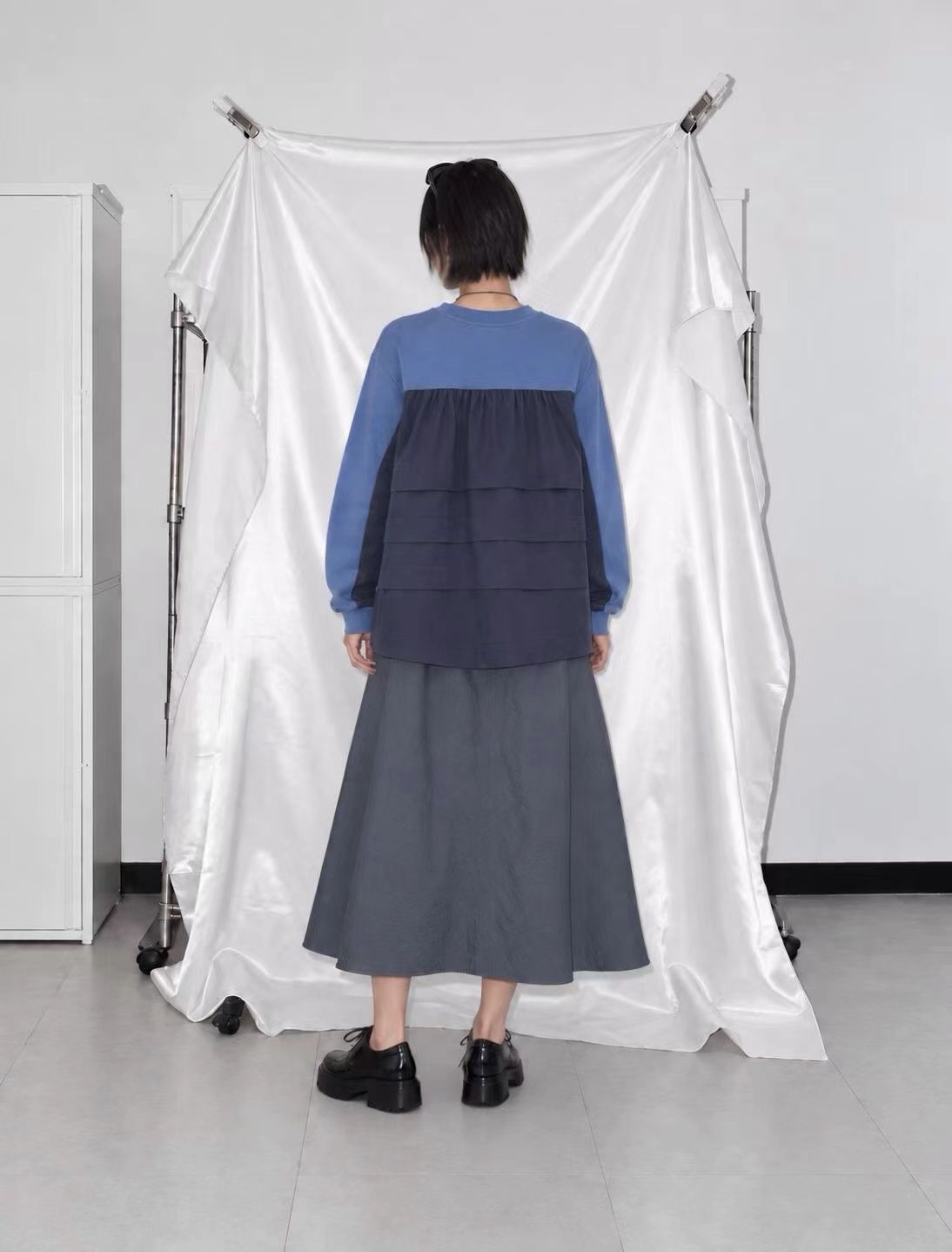 拼料後ruffle Top 