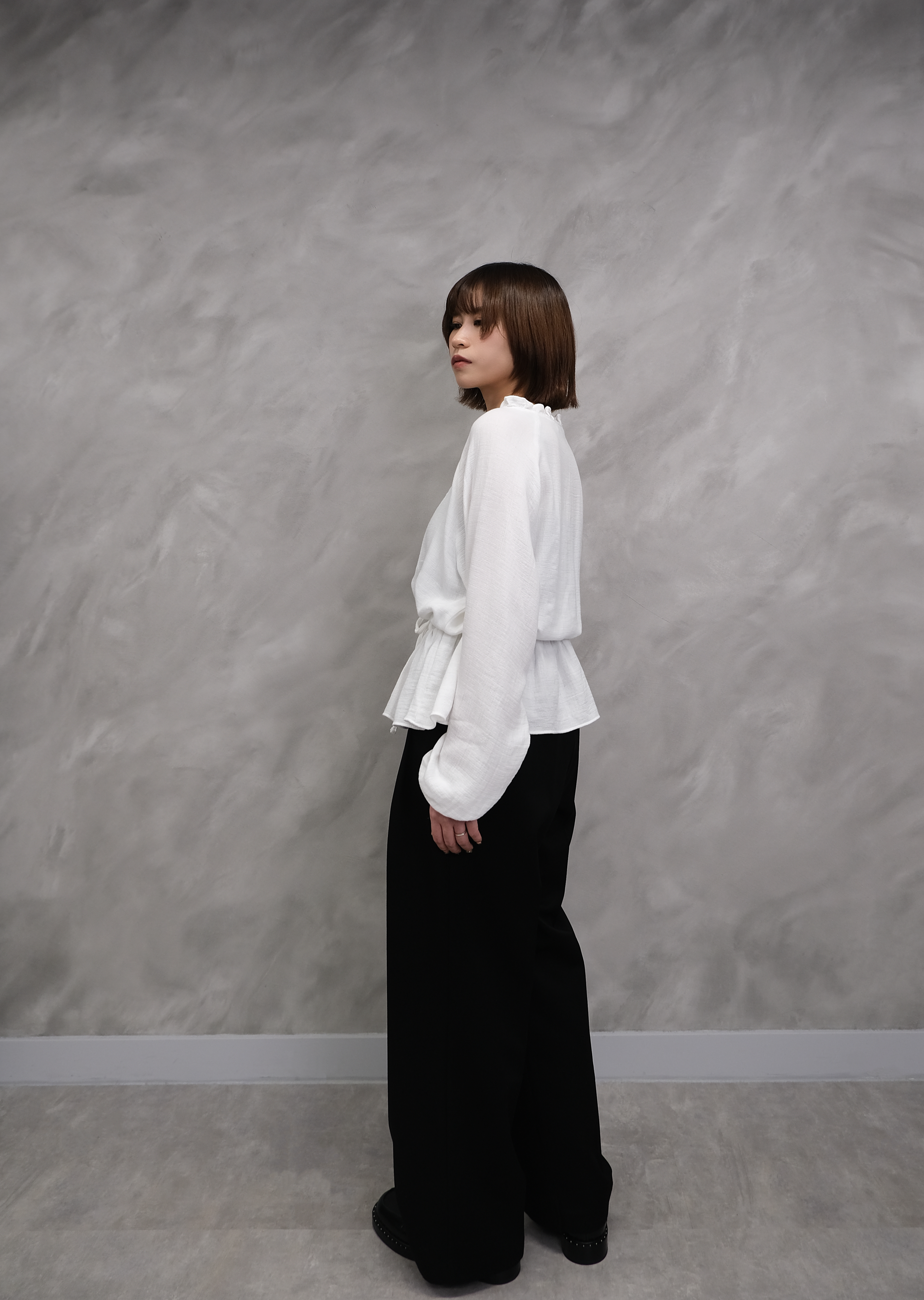 High quality ruffle detail top #top102