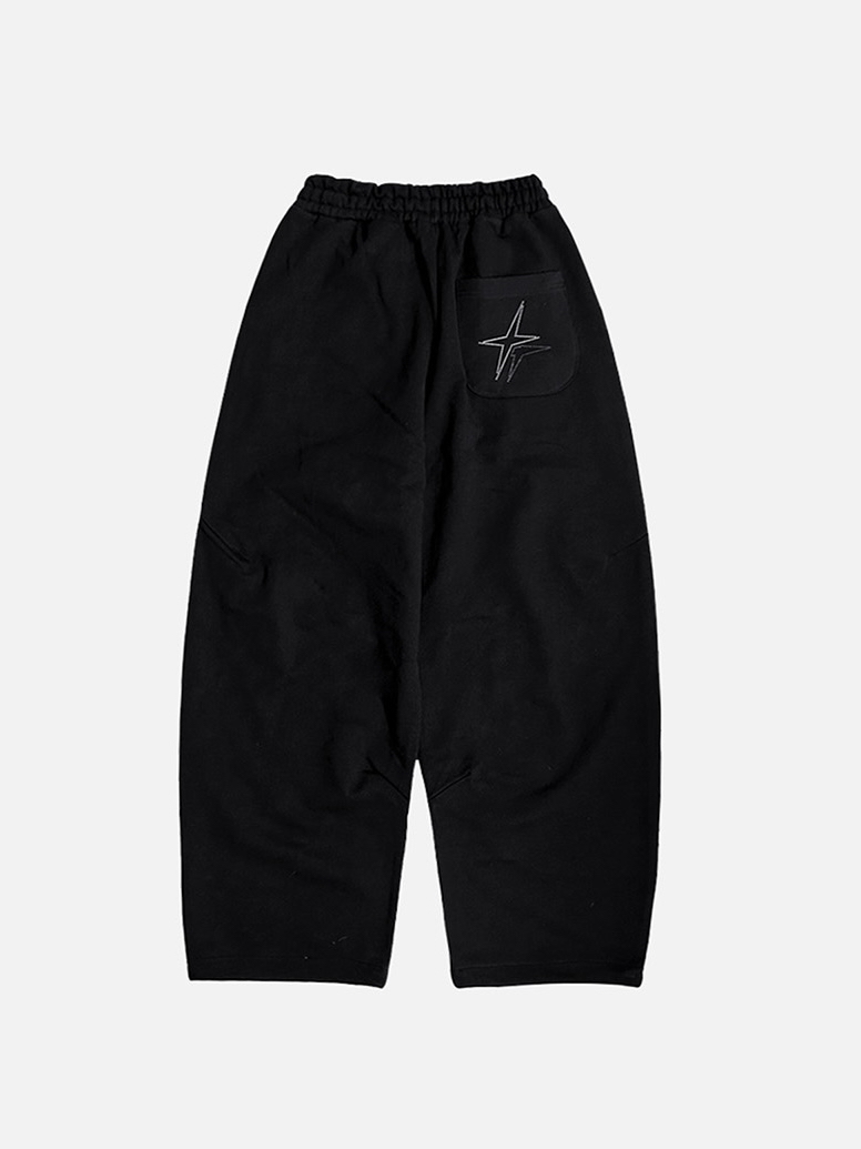 Star Pocket Wide-Leg Sweatpants