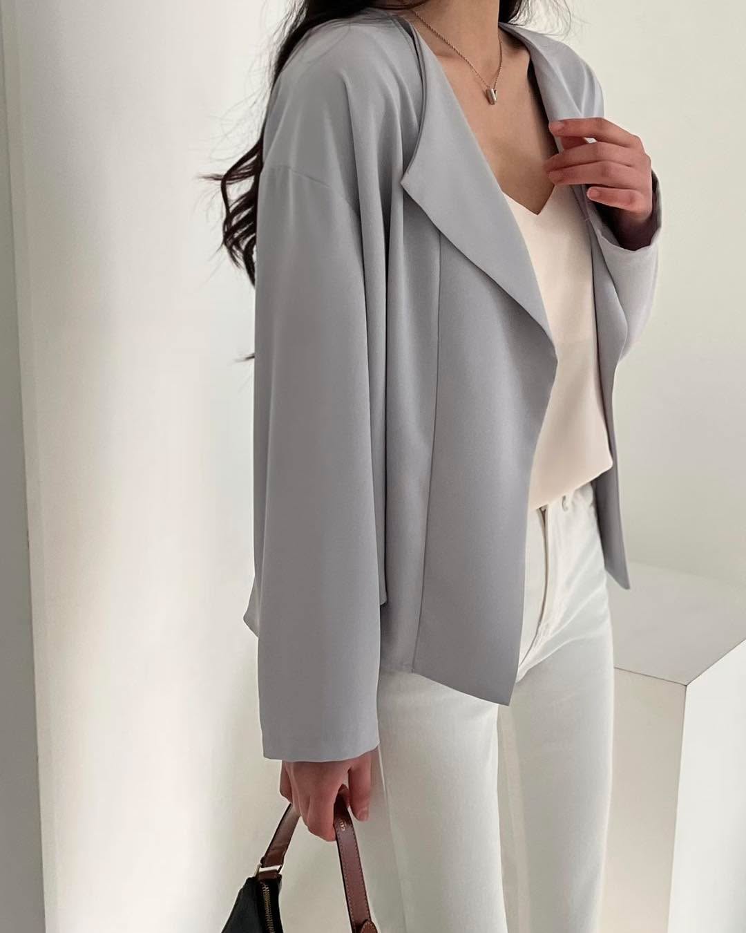 雪紡反領西裝外套