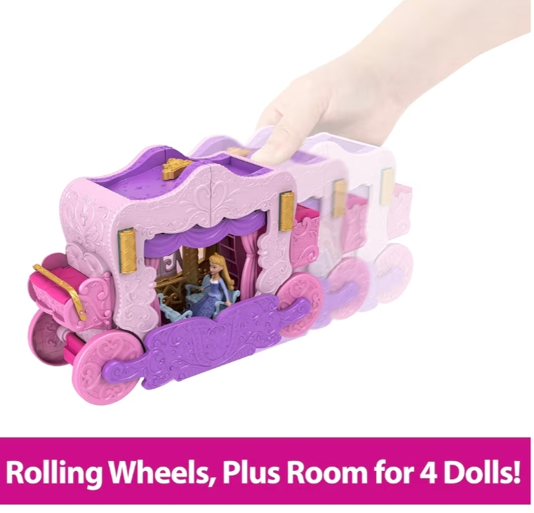Mattel 迪士尼公主馬車城堡遊戲組 Disney Princess Carriage to Castle Transforming Playset