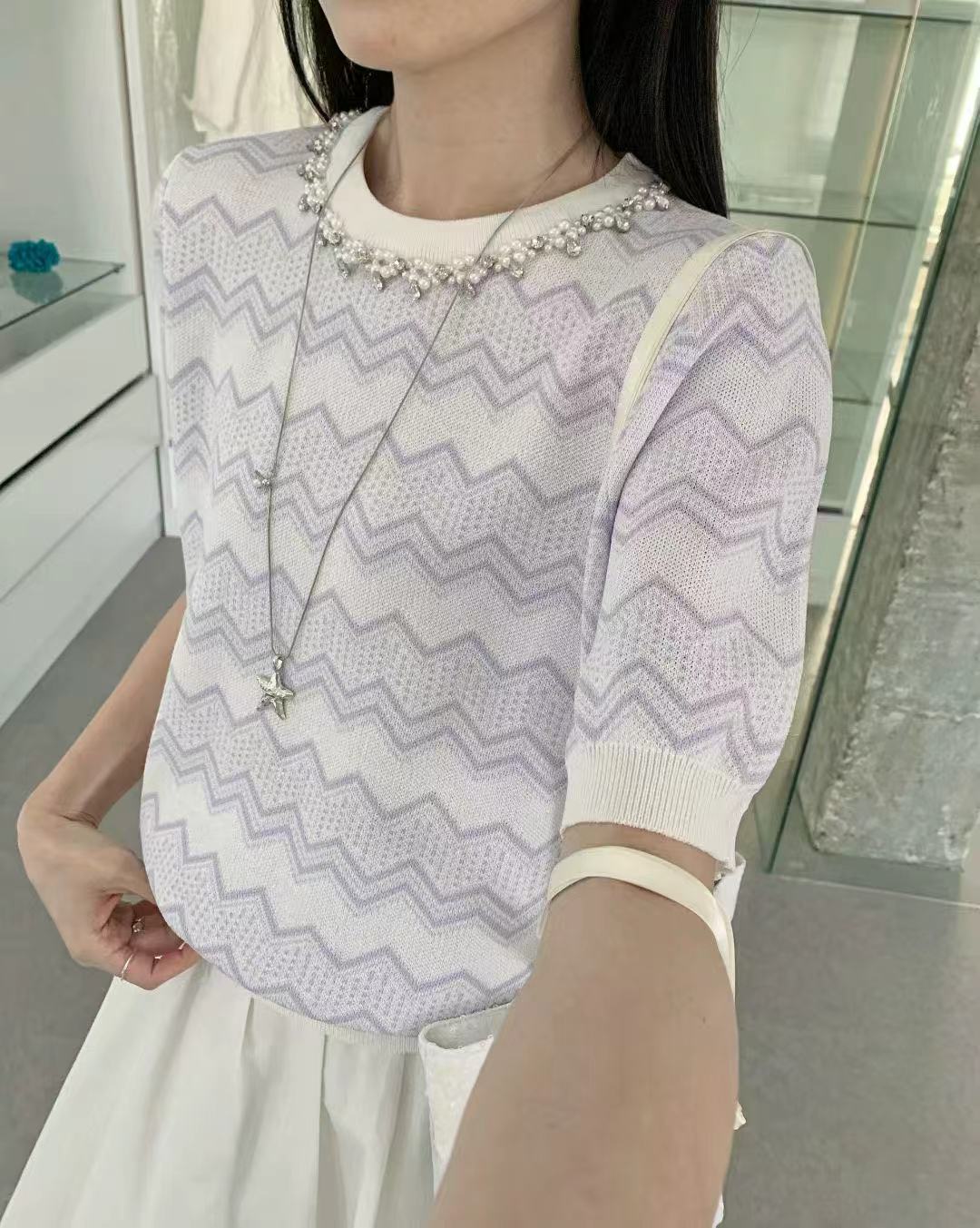 🌟高質針織料珠珠領top🌟